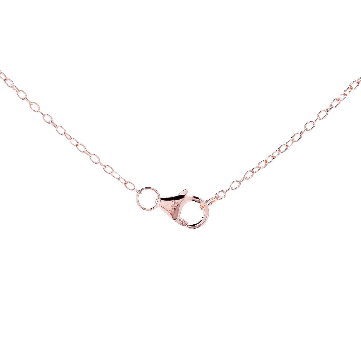 Gems en Vogue Pendentif Honker en Quartz Rose Taille Cœur de 50,18 carats et Zircon Blanc