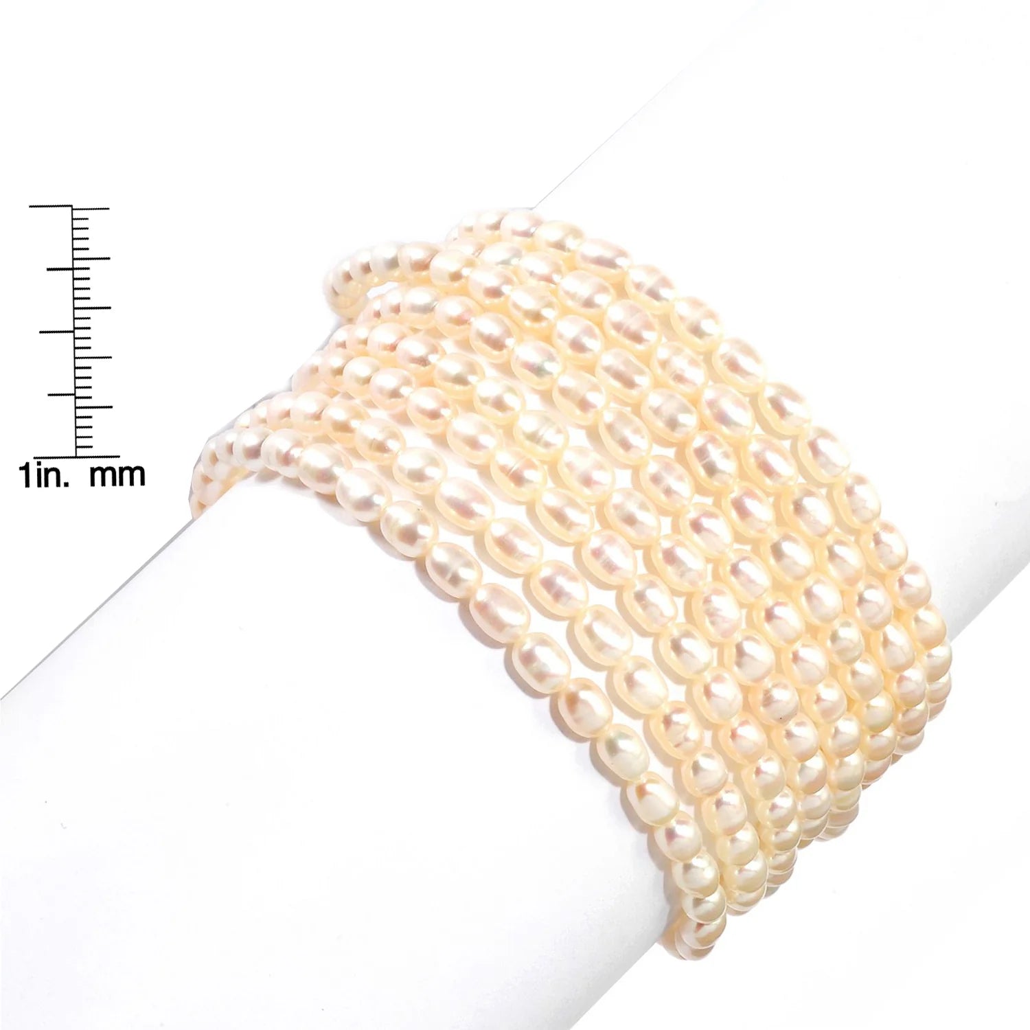 Gems en Vogue White Cultured Freshwater Pearl Multi Strand Bracelet