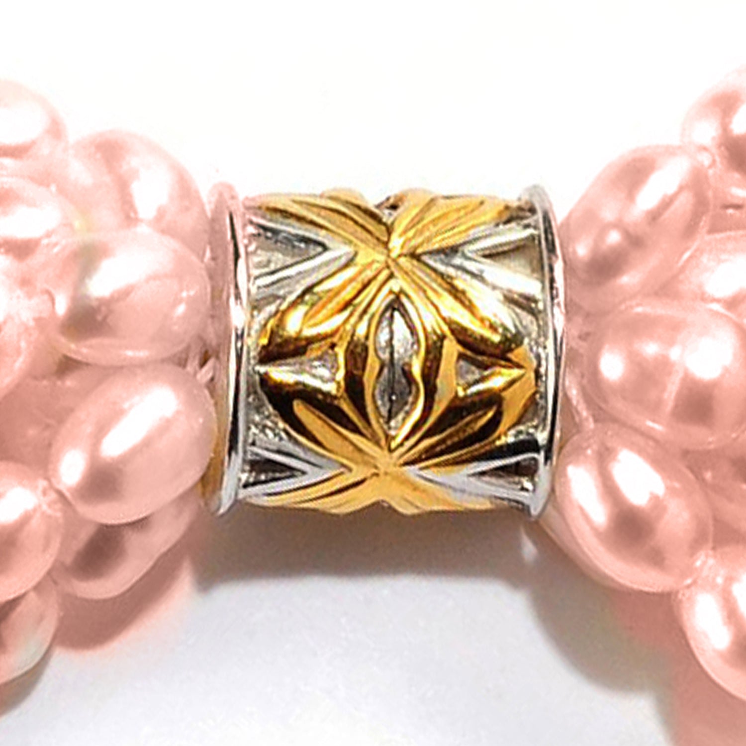 Gems en Vogue White Cultured Freshwater Pearl Multi Strand Bracelet