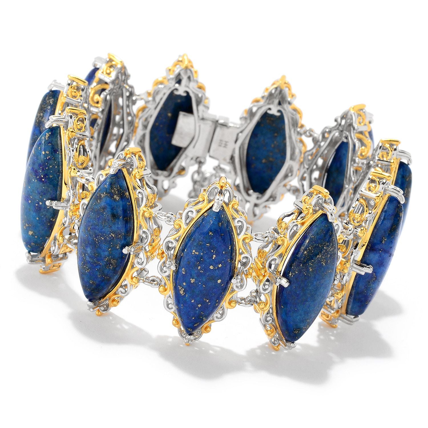 Gems en Vogue 24K Palladium Silver Lapis Tennis Bracelet