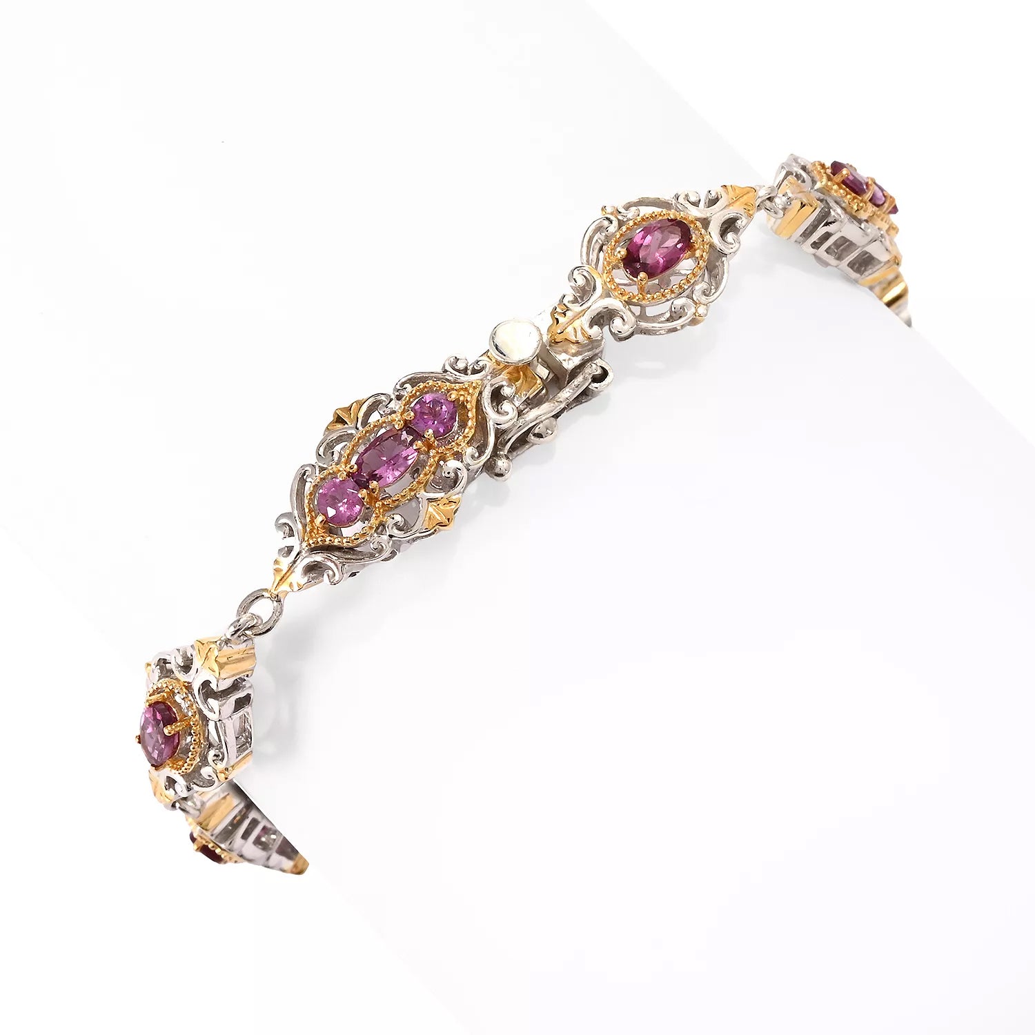 Gems en Vogue 3.53ctw Color Change Purple Garnet Bracelet