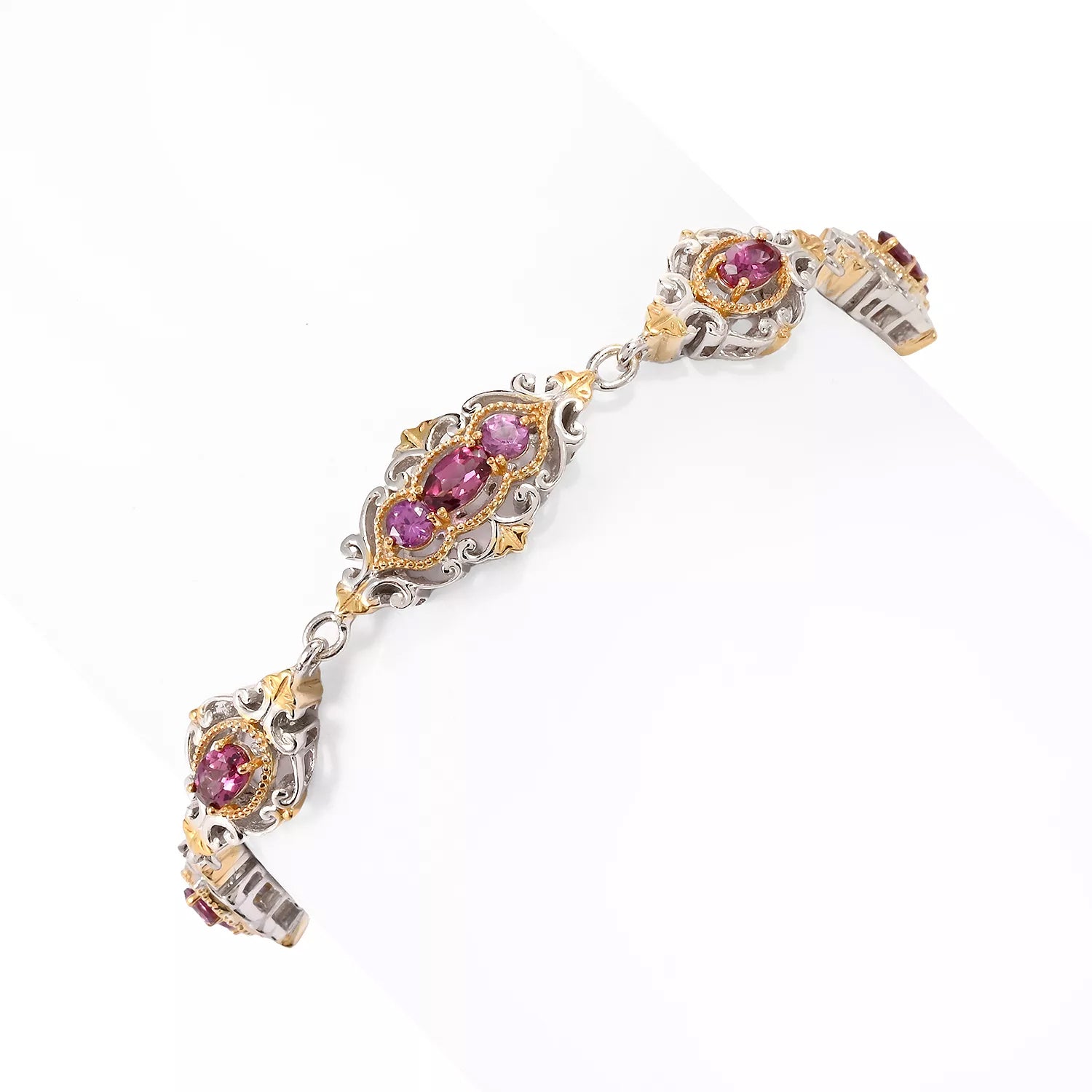 Gems en Vogue 3.53ctw Color Change Purple Garnet Bracelet