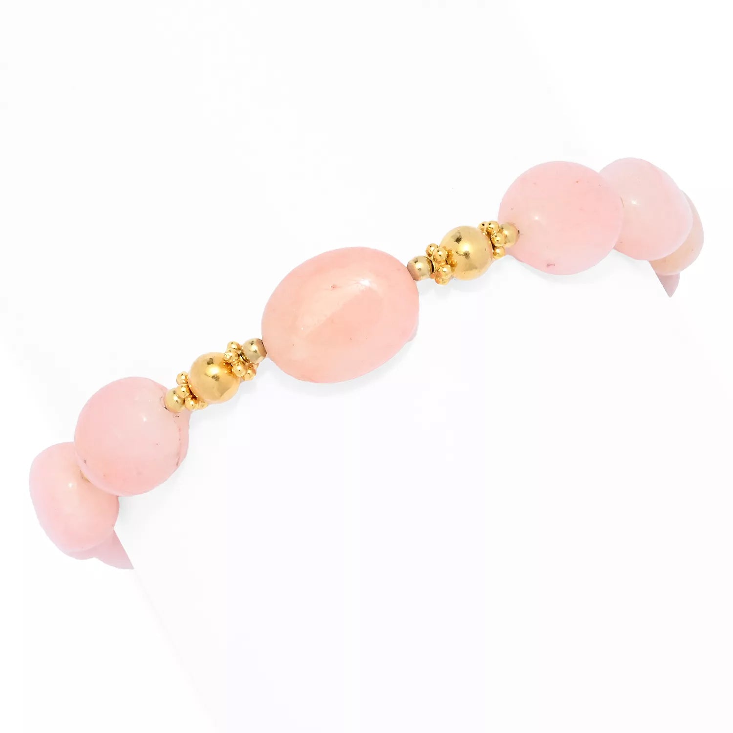 Gems en Vogue Tumbled Bead Morganite Bracelet