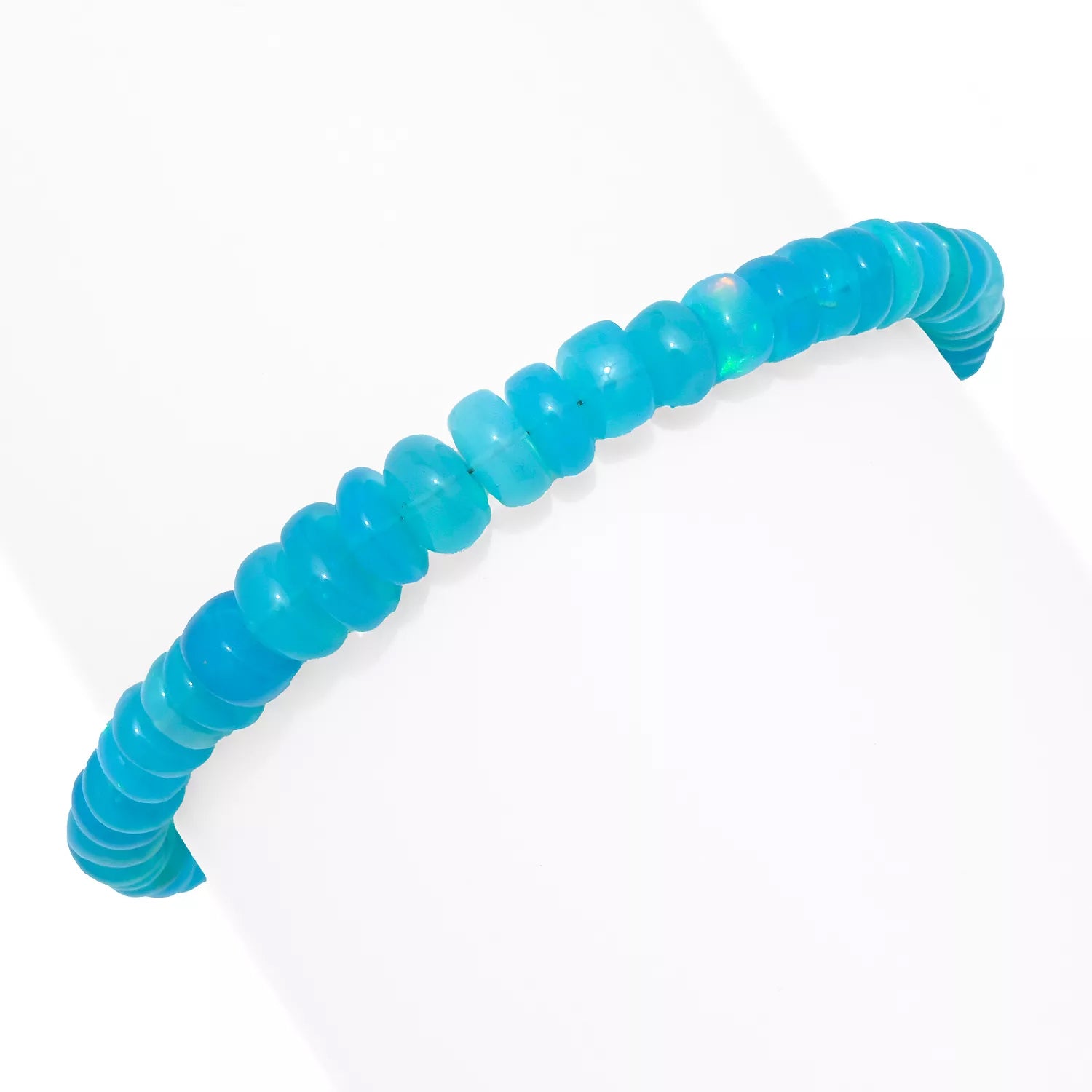 Gems en Vogue Graduating Paraiba Opal Bead Bracelet
