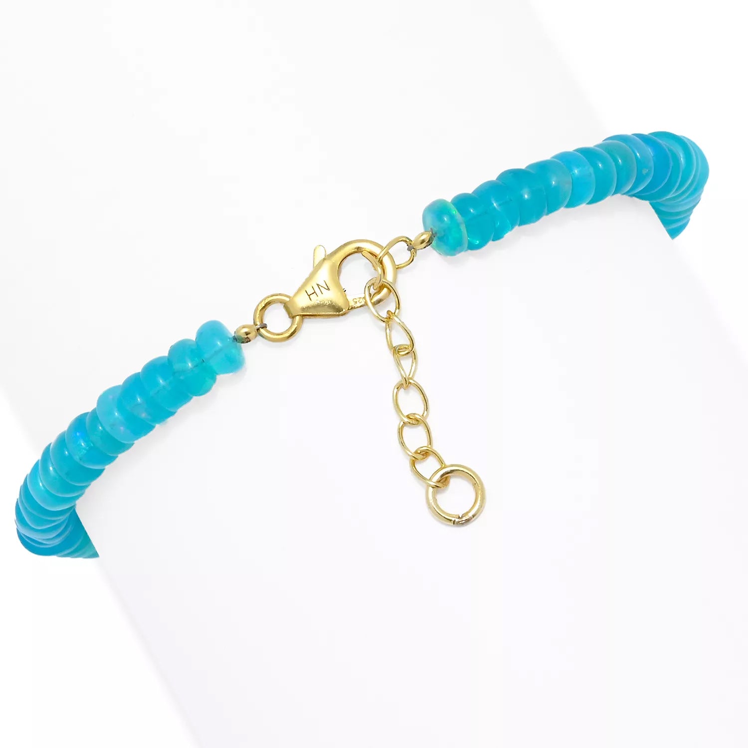 Gems en Vogue Graduating Paraiba Opal Bead Bracelet