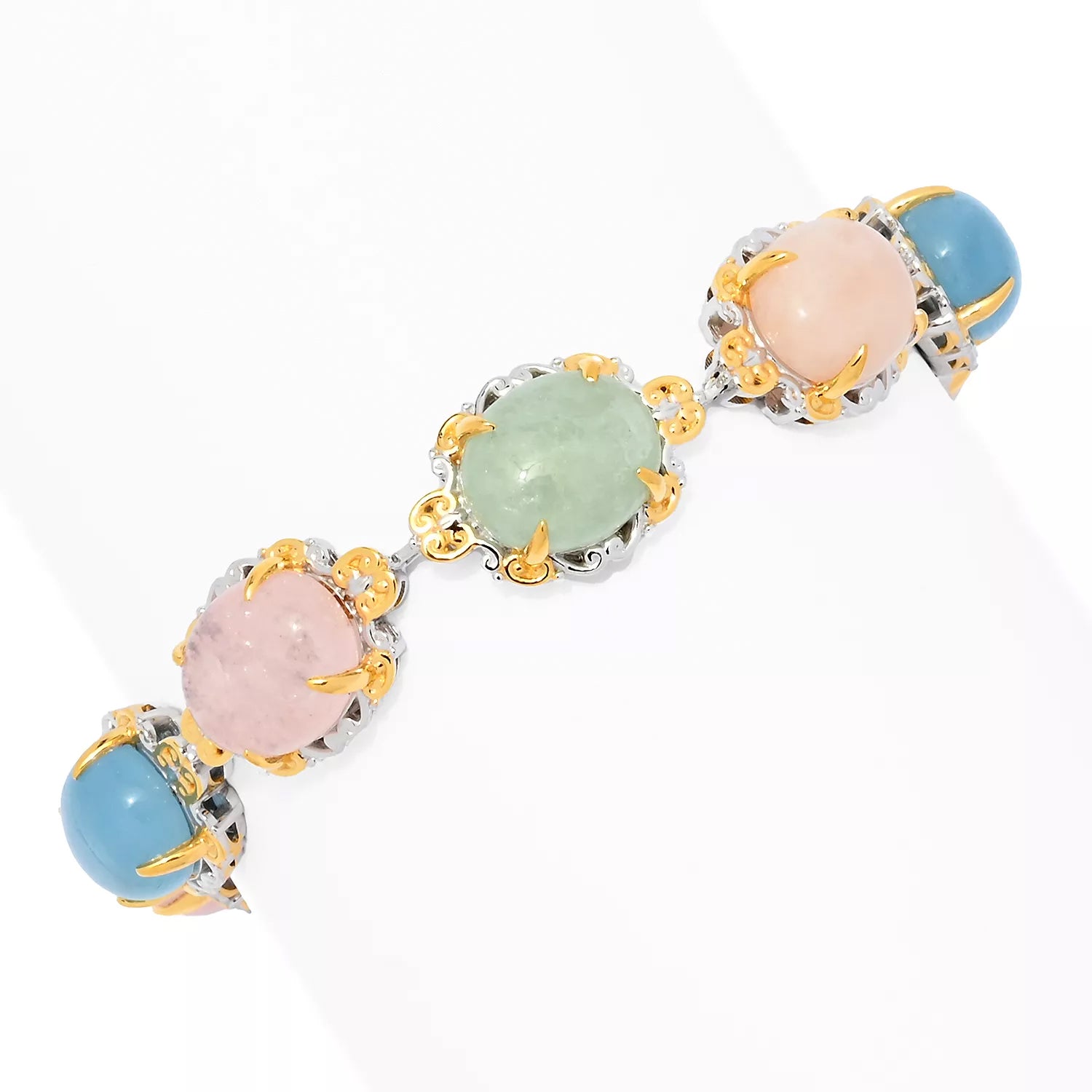 Gems en Vogue Multi Color Beryl Link Bracelet