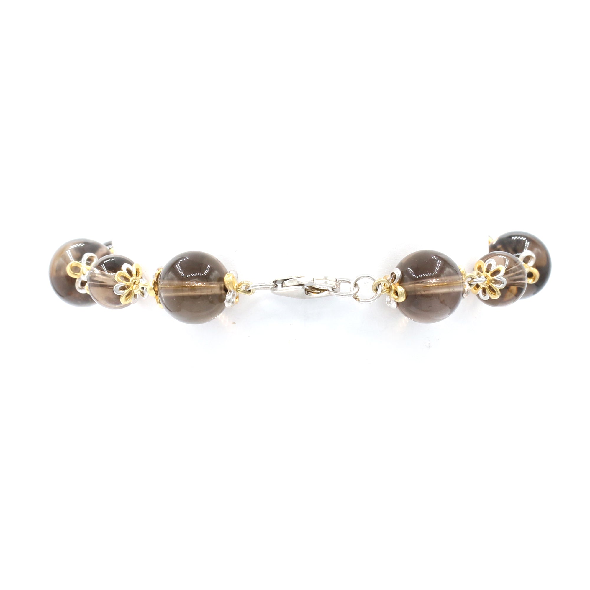 Gems en Vogue 24K Palladium Silver Smoky Quartz Bead Bracelet