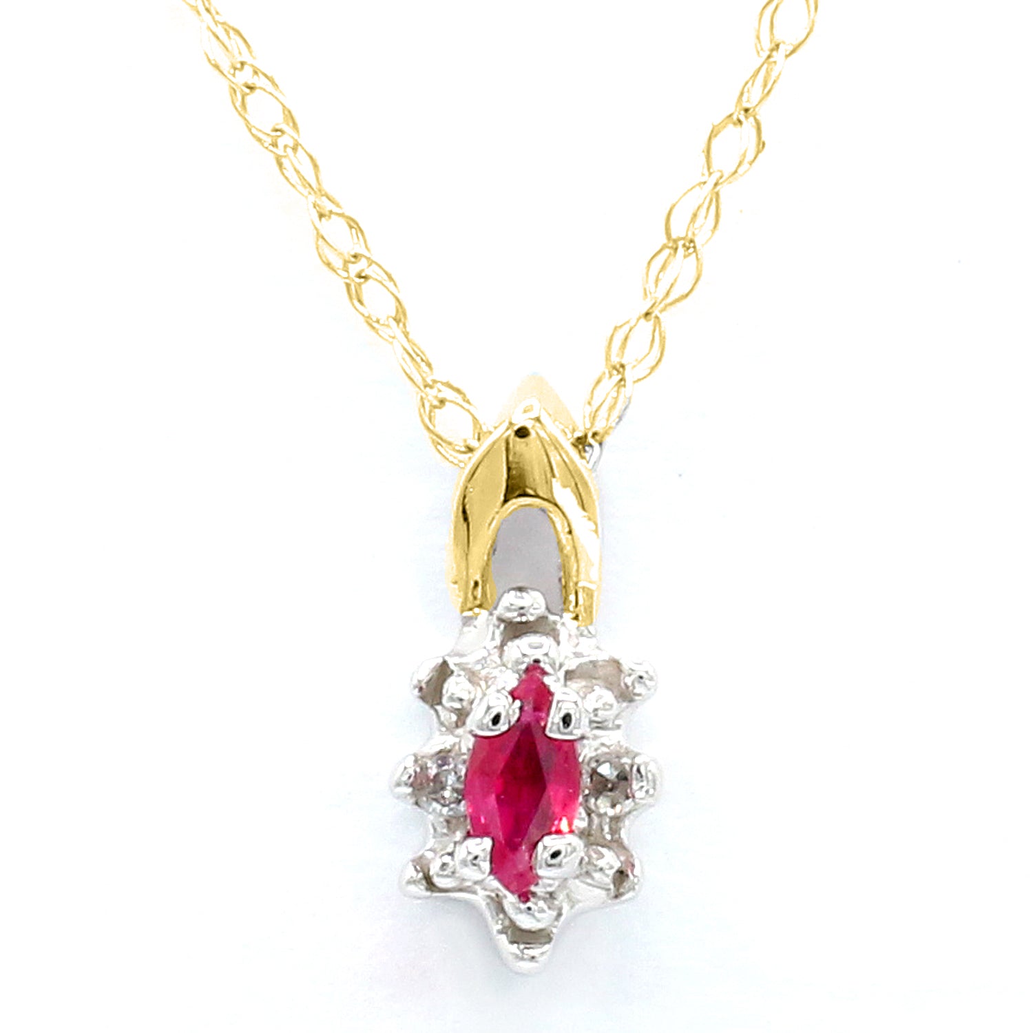 10k gold factory ruby pandant Necklace