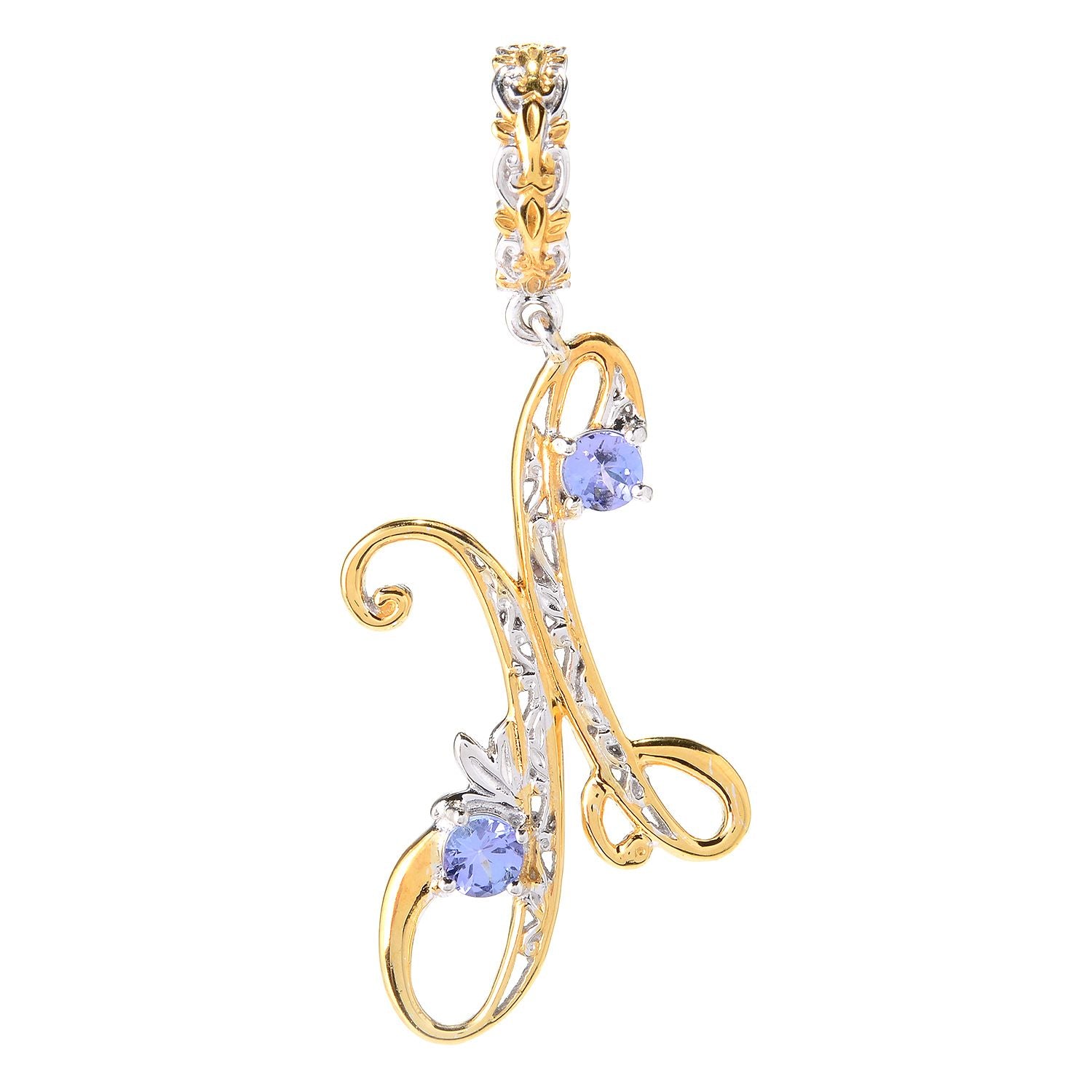 Gems en Vogue Emerald Initial Drop Charm (Tanzanite is sold out)