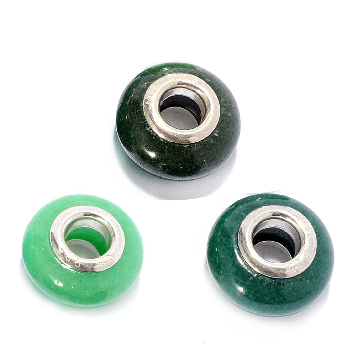 Gems en Vogue Set of Three Quartz Bead Donut Charm