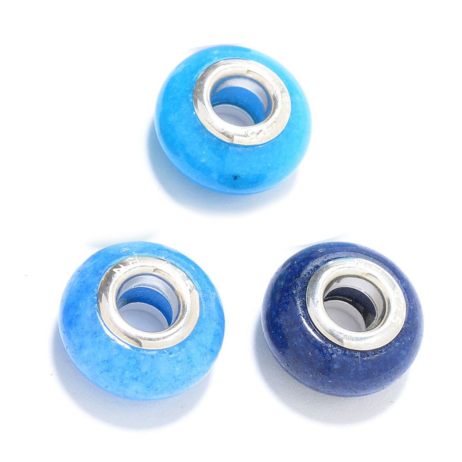 Gems en Vogue Set of Three Quartz Bead Donut Charm