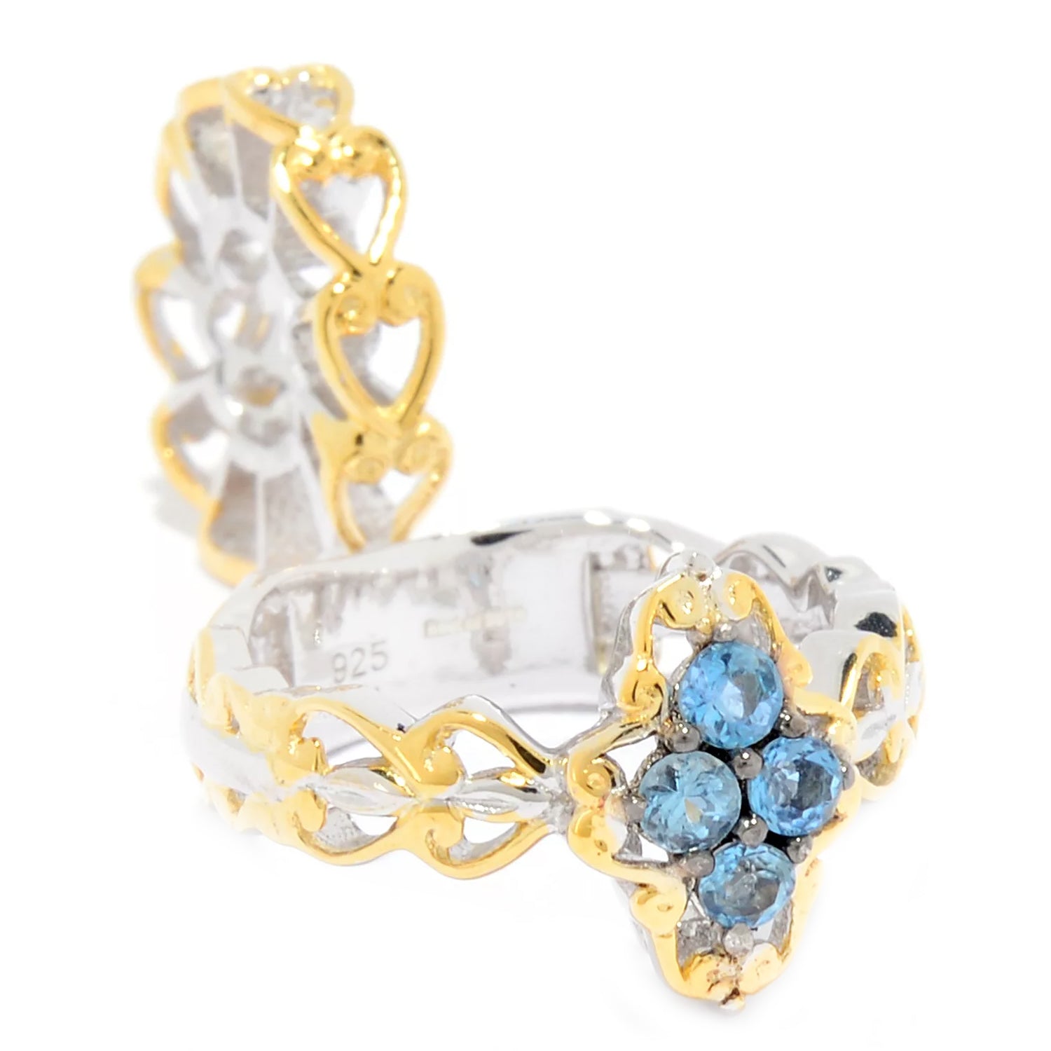 Gems en Vogue 0.12ctw Tanzanian Aquamarine Ring Dangle Charm