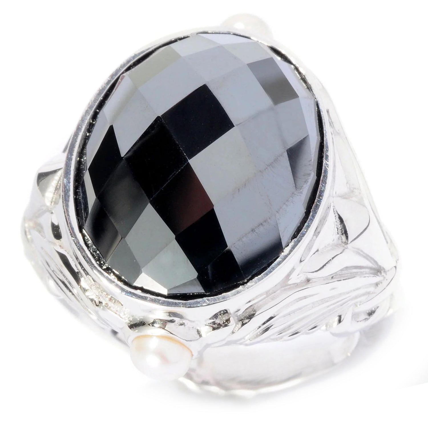 Size 10 RING deals Mystic Black Gold Hematite Solid 925 Sterling Silver FINE ART GEM!