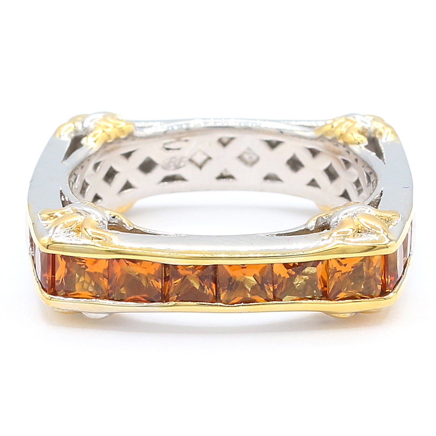 Gems en Vogue 0.90ctw Madeira Citrine Band Ring CANNOT BE RESIZED