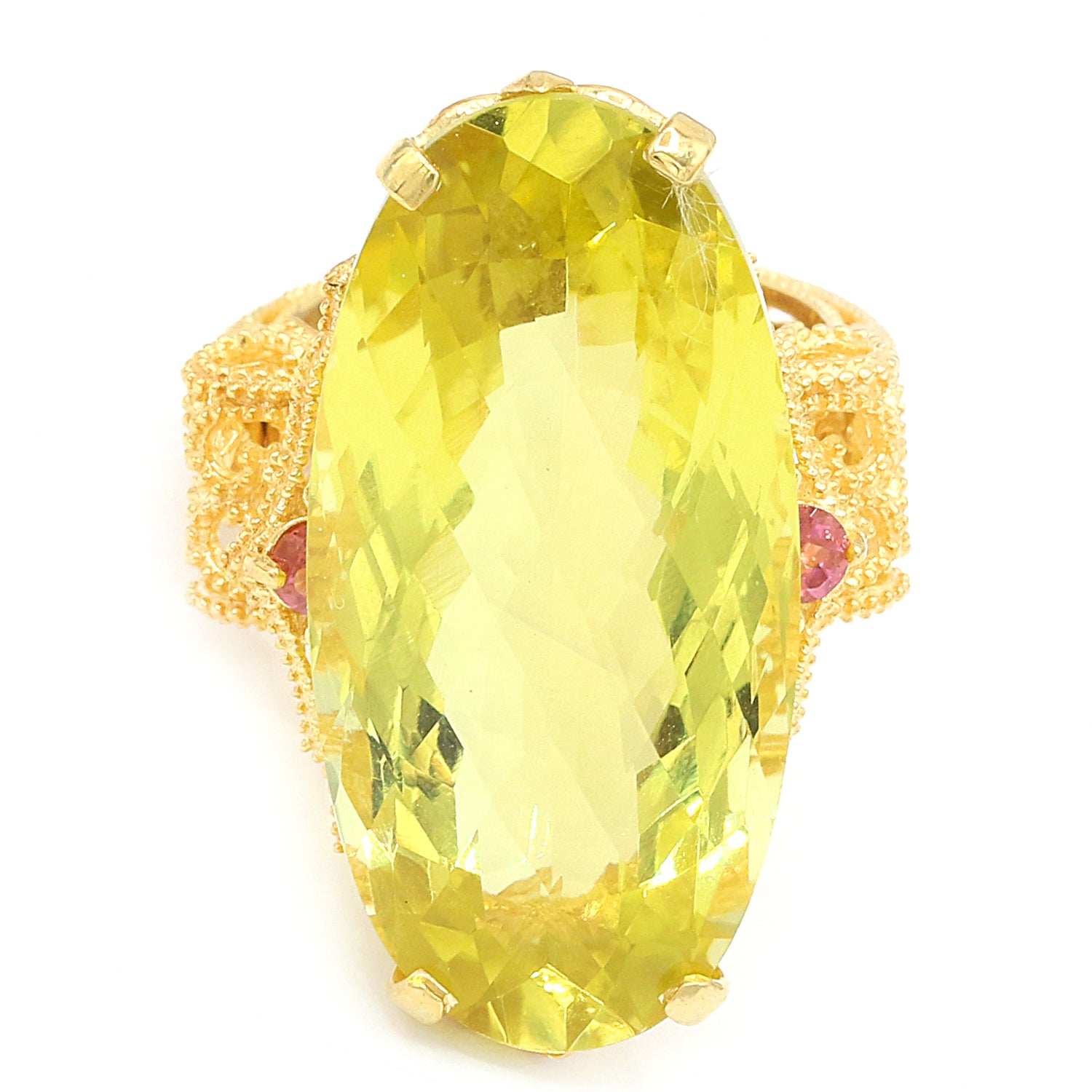 Maison De Gems 30.22ctw Ouro Verde & Gemstone Ring