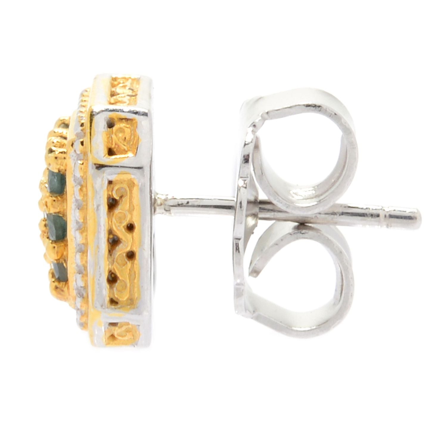 Gems en Vogue 0.45ctw Alexandrite Cluster Stud Earrings