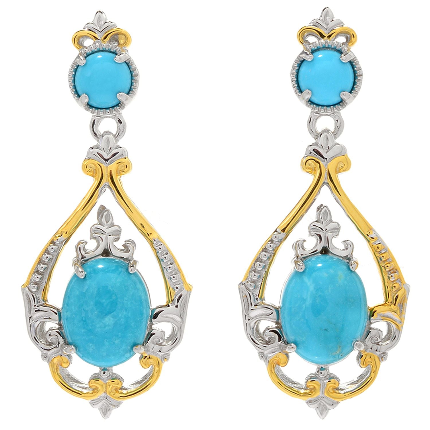 Gems en Vogue Kingman Turquoise Drop Earrings