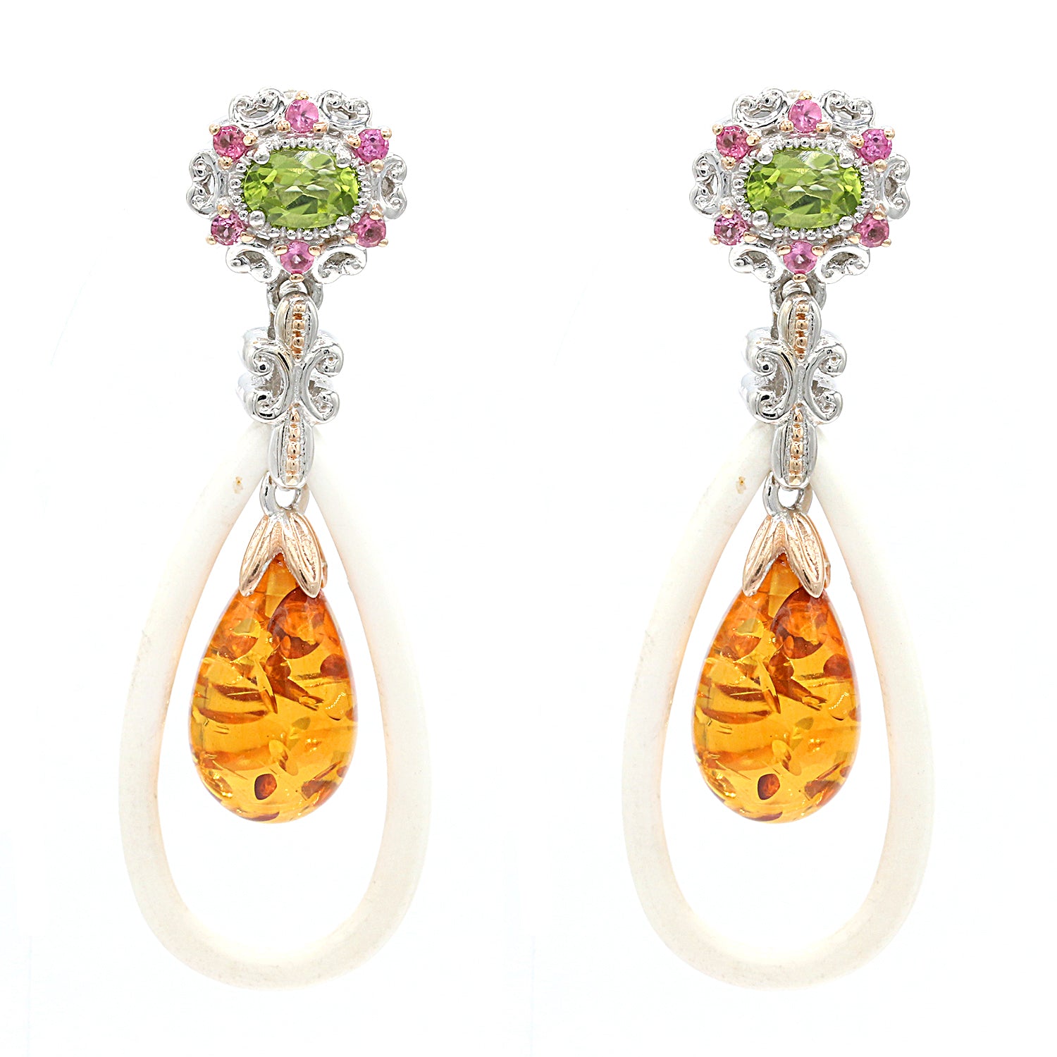 Gems en Vogue Choice of Gemstone & Multi Gemstones Drop Earrings