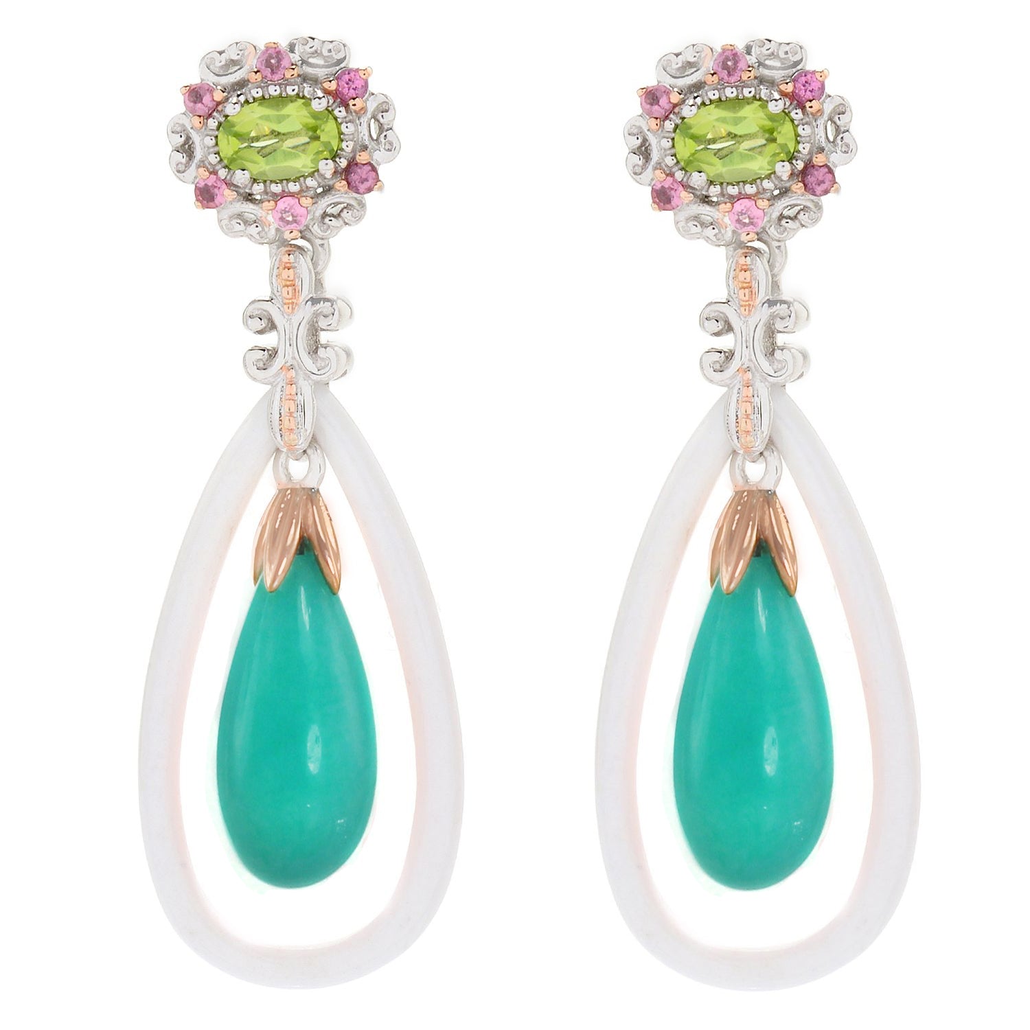 Gems en Vogue Choice of Gemstone & Multi Gemstones Drop Earrings