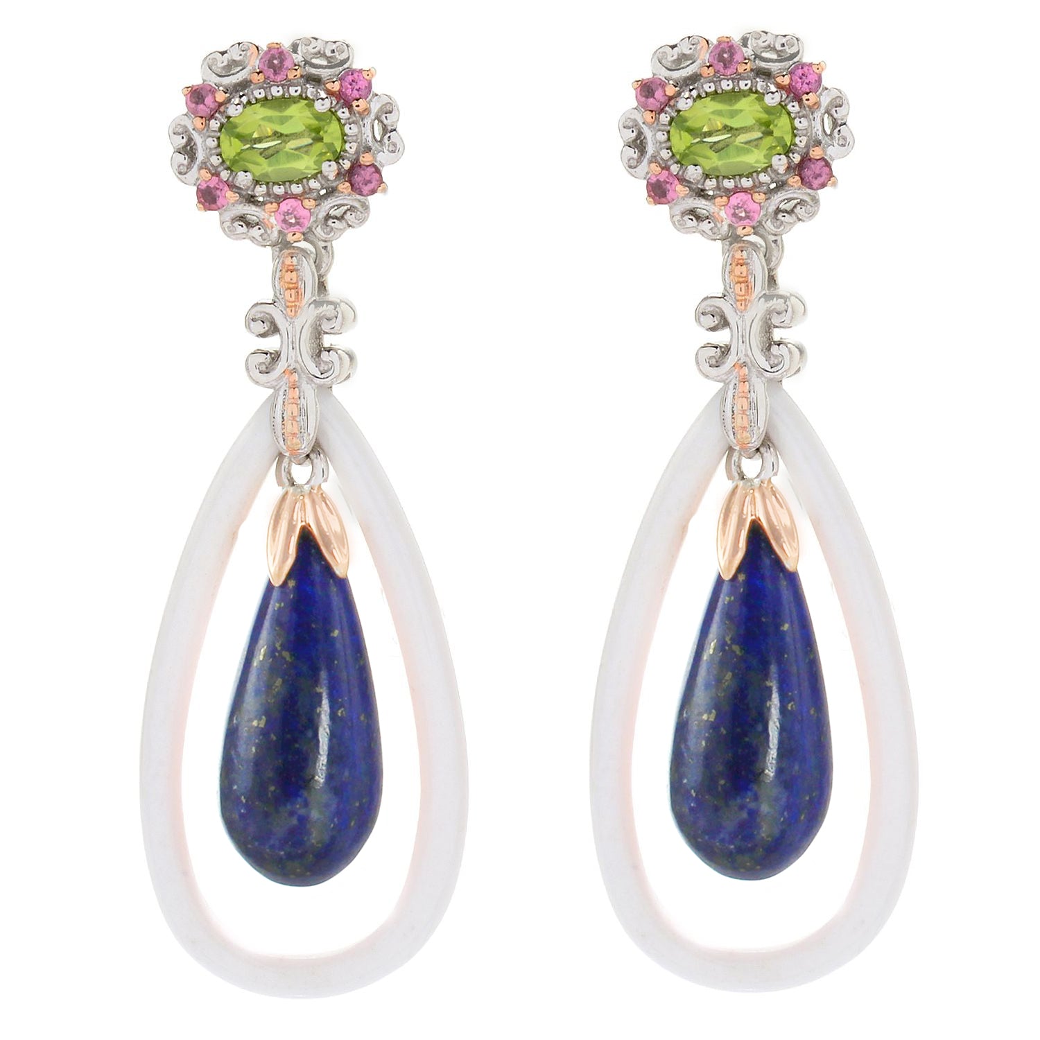 Gems en Vogue Choice of Gemstone & Multi Gemstones Drop Earrings