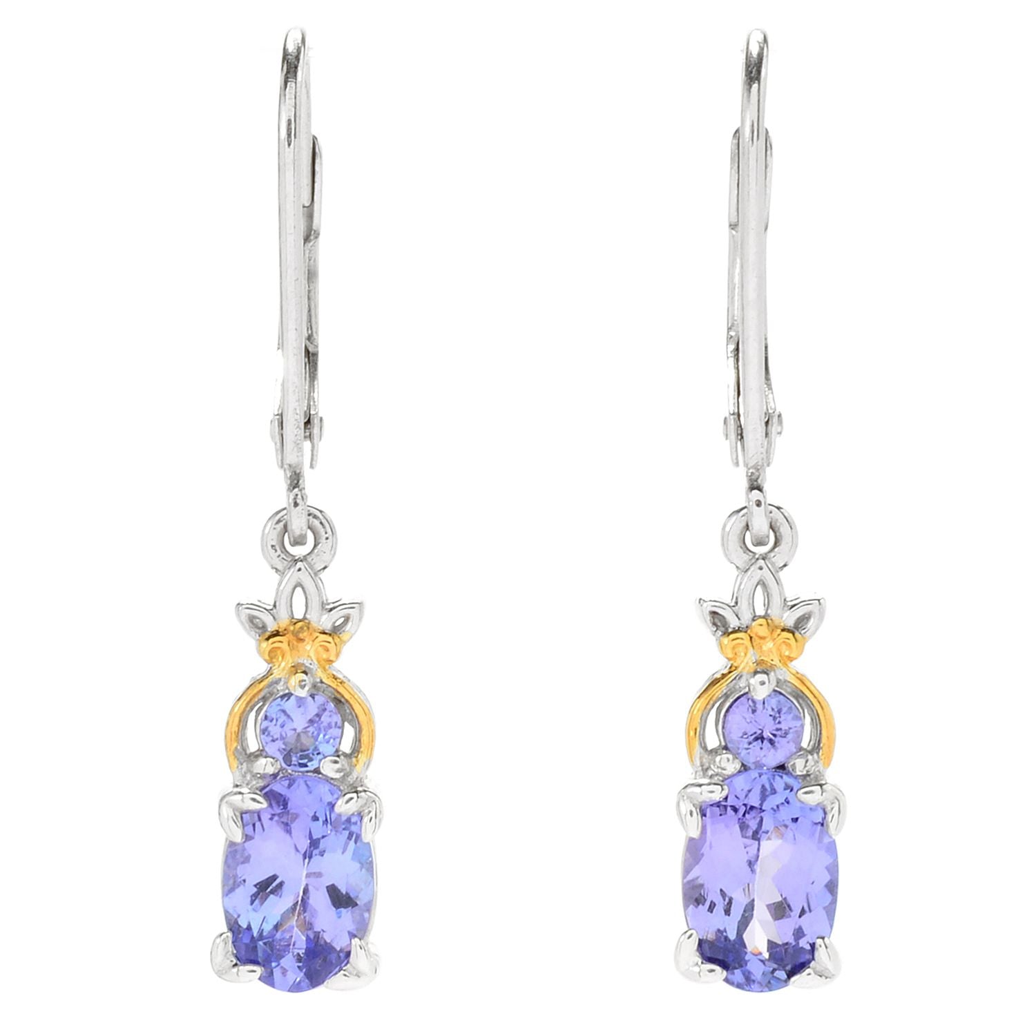 Gems en Vogue 1.86ctw Tanzanite Earrings