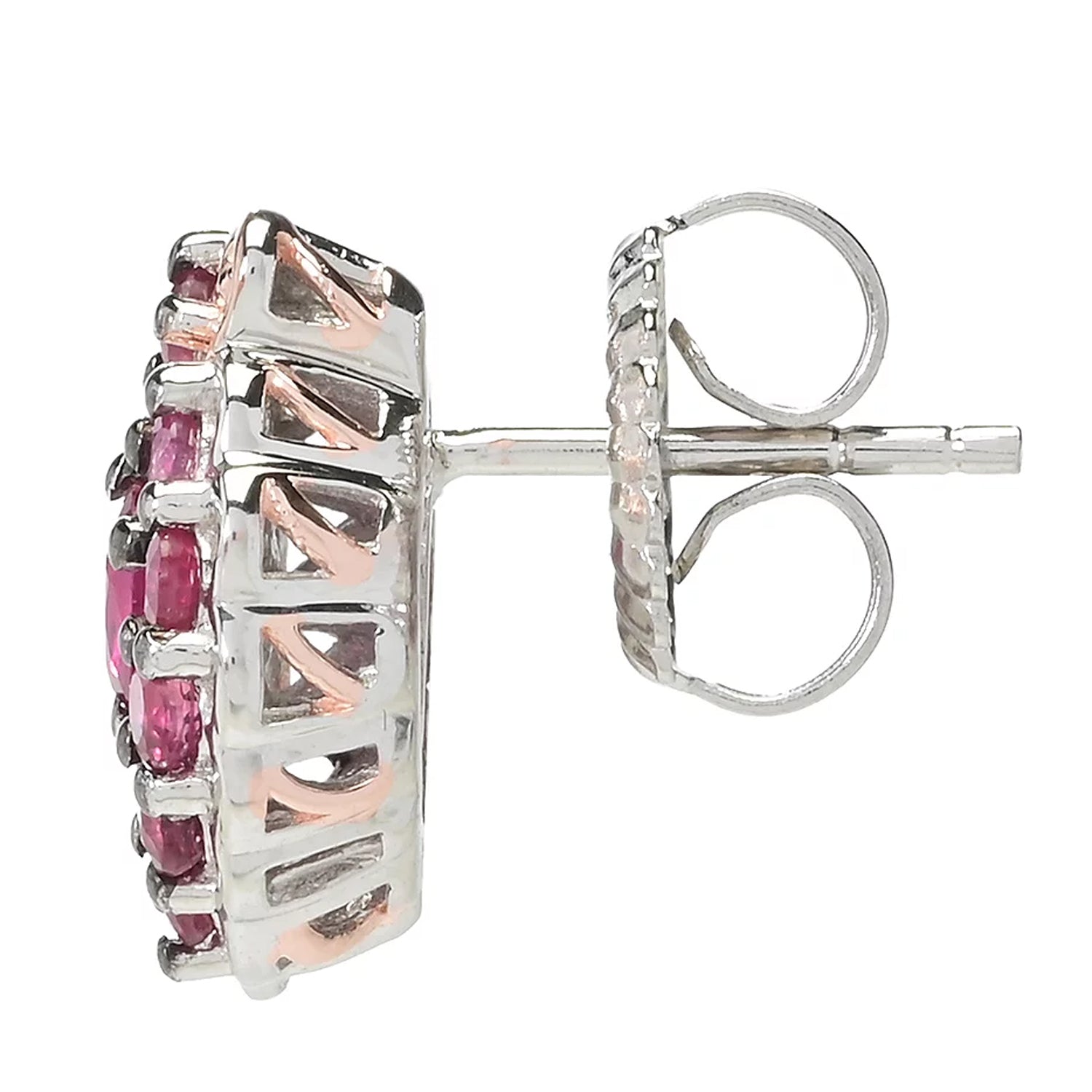 Gems en Vogue 1.79ctw Tanzanian Ruby Stud Earrings