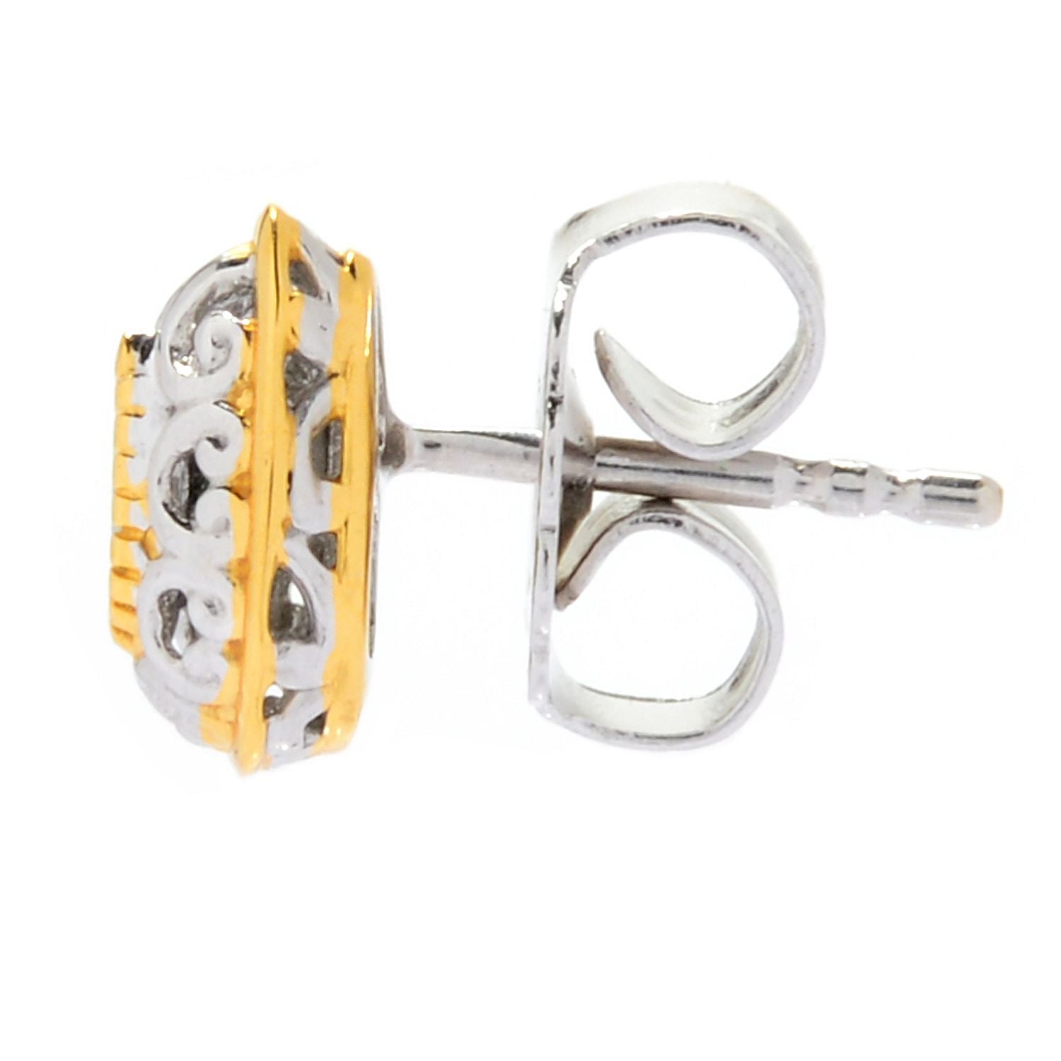 Gems en Vogue 0.32-0.46ctw Grizzly Emerald Choice of Shape Stud Earrings