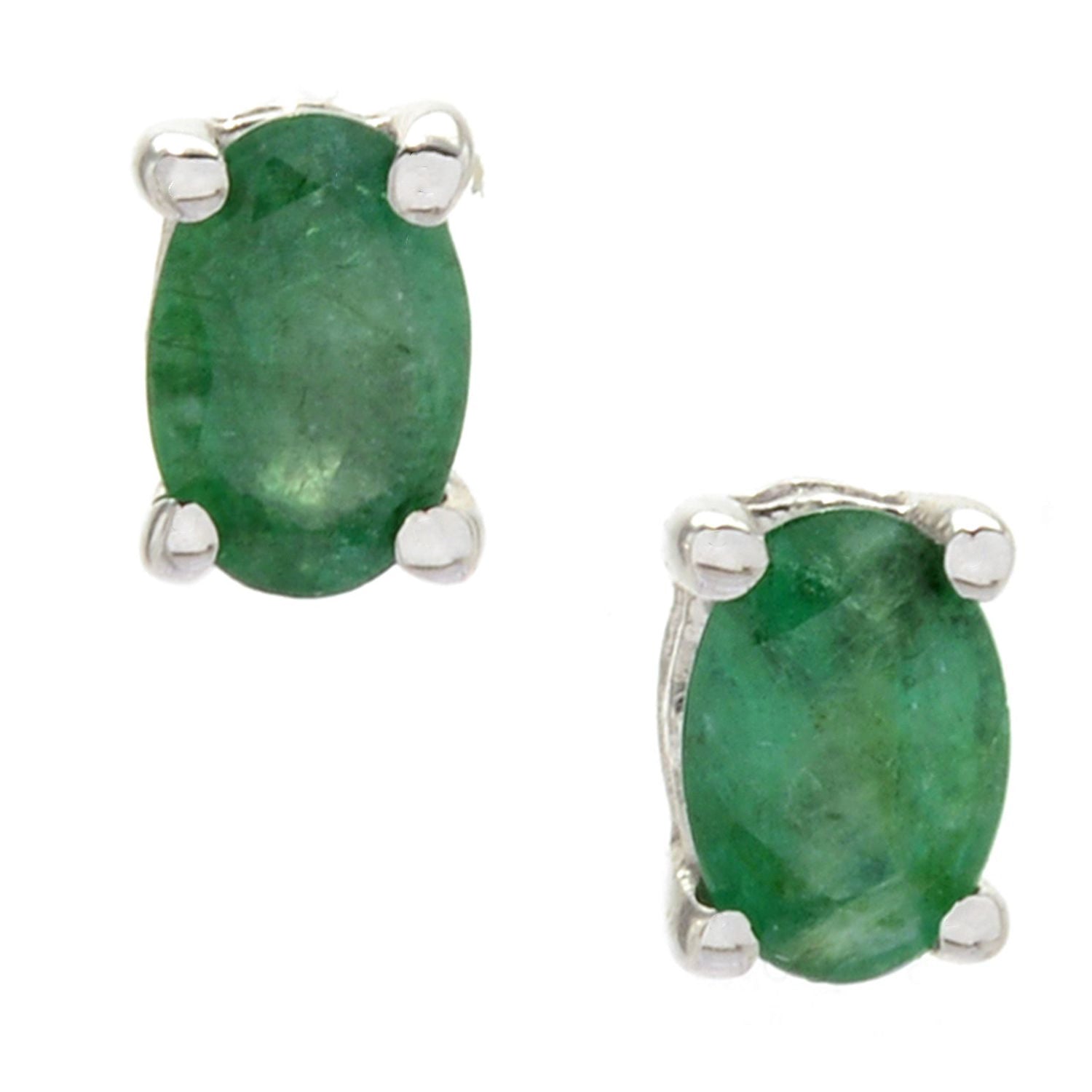 Gems en Vogue 1ctw Choice of Oval Precious Gemstones Stud Earrings