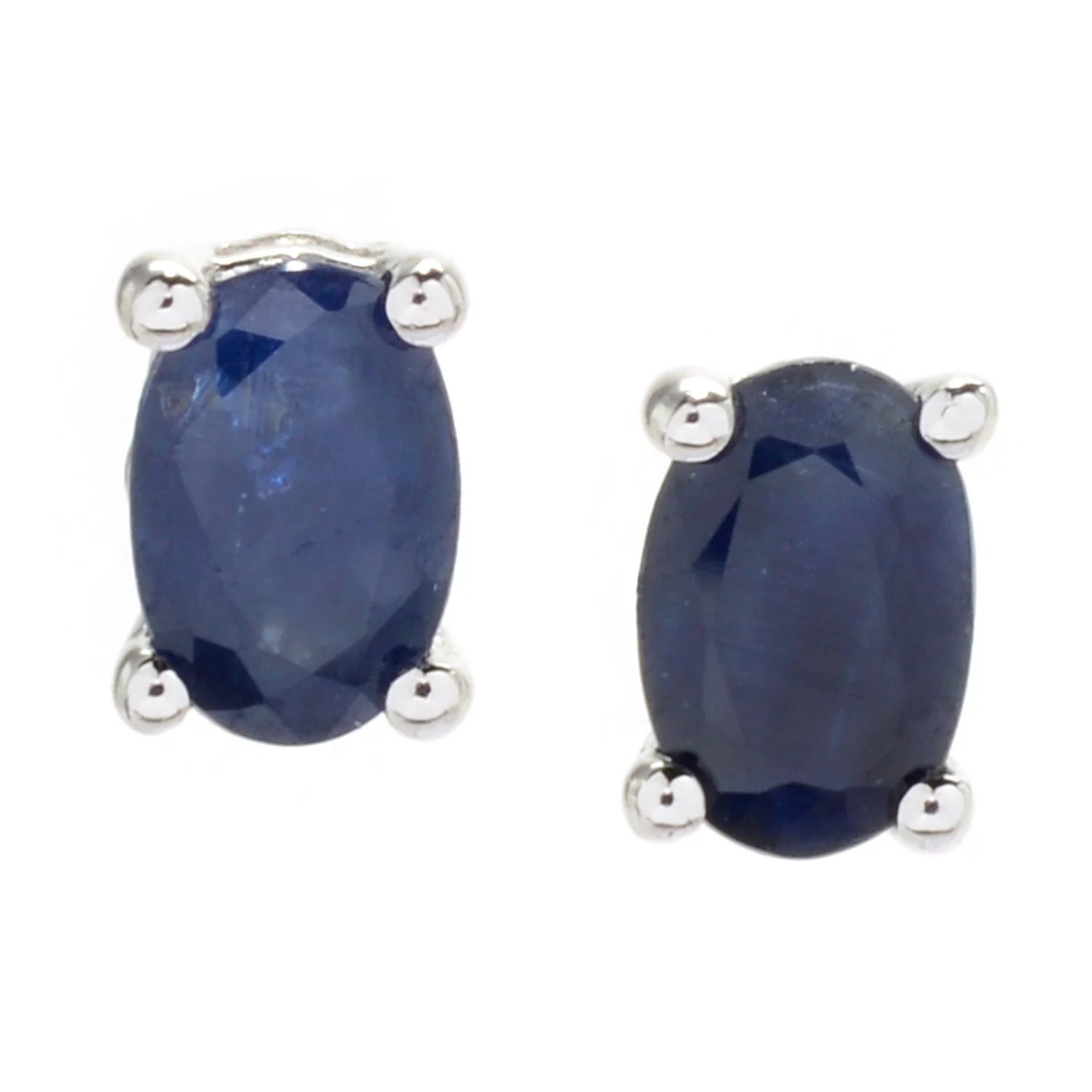 Gems en Vogue 1ctw Choice of Oval Precious Gemstones Stud Earrings