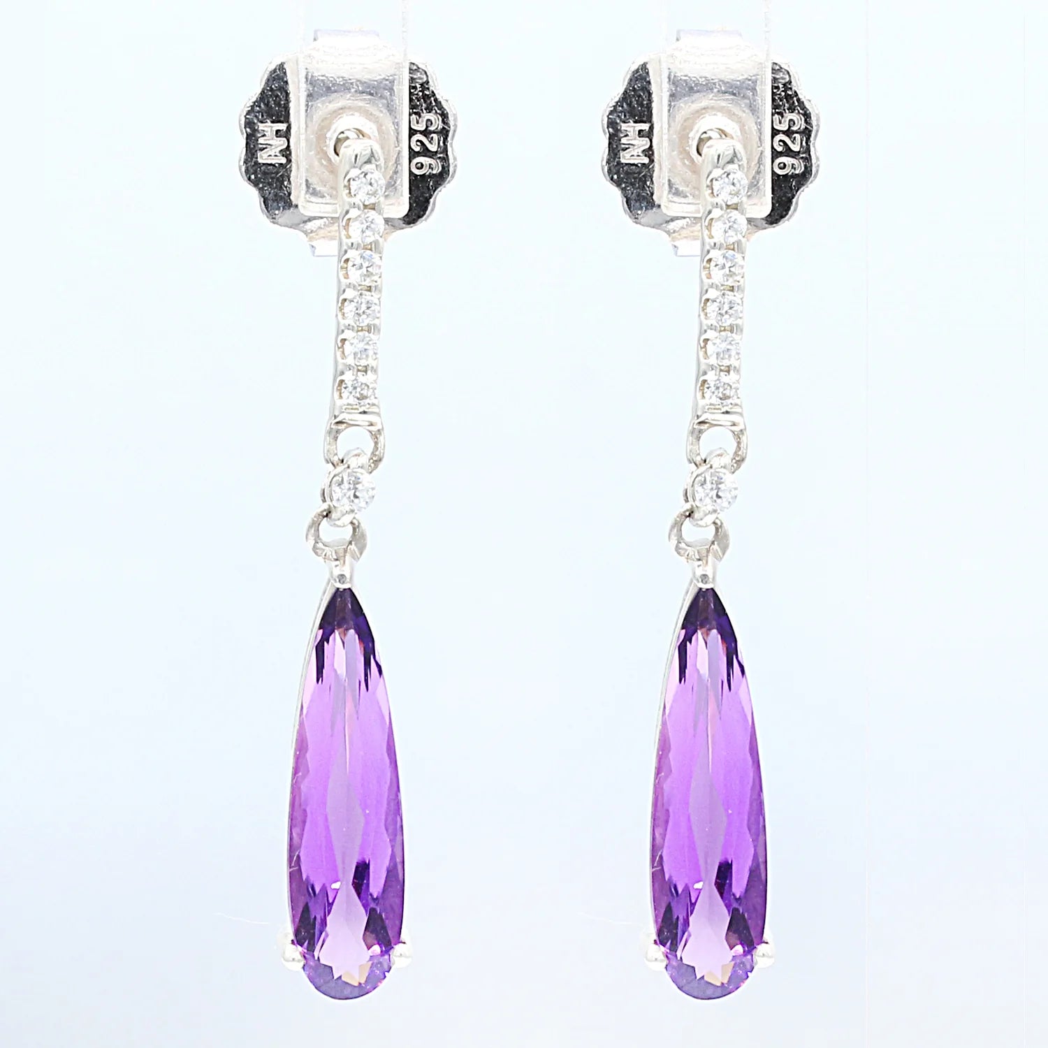 Kristen Amato One of a Kind African Amethyst White Zircon Earrings