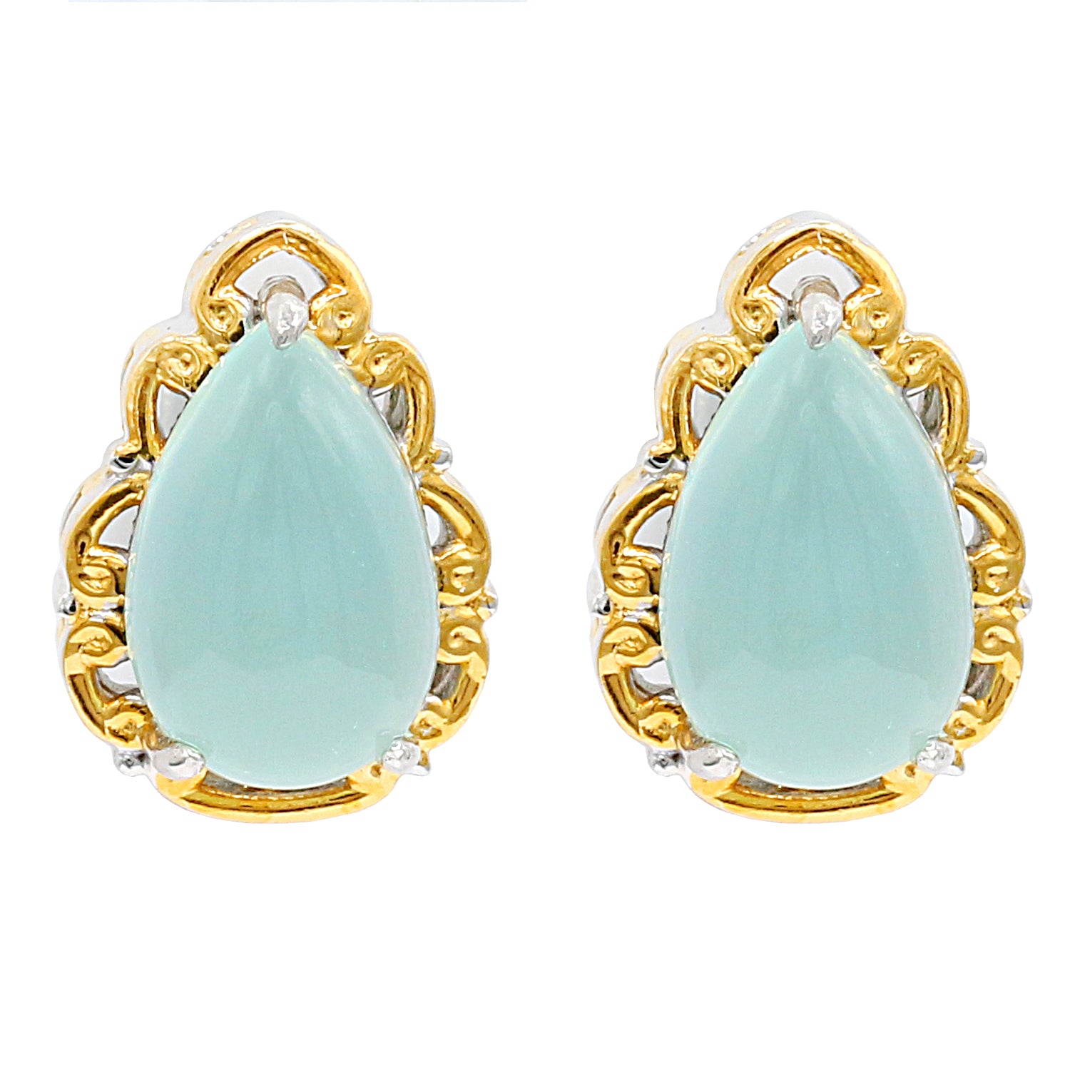 Chalcedony Gemstone Bouquet Earrings | 14K Gold Filled Chalcedony Cluster Earrings | Gemstone online Cluster Earrings | Chalcedony & Opal Earrings