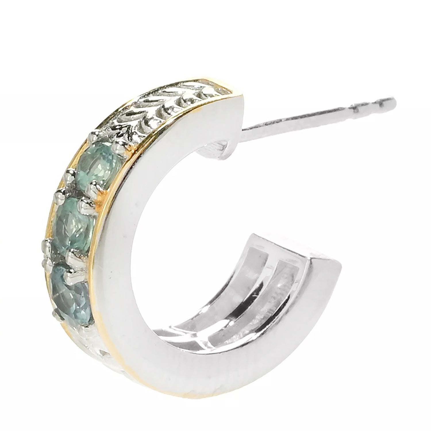 Gems en Vogue 0.76ctw Alexandrite Hoop Earrings