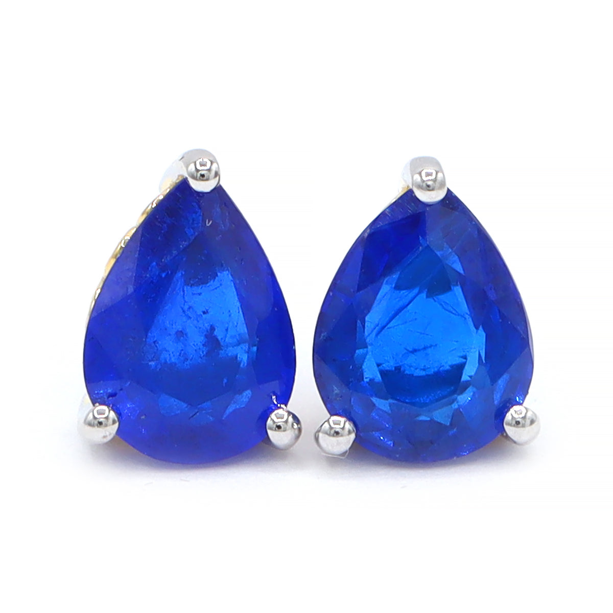 Gems en Vogue One-of-a-Kind 24K Palladium Silver 2.36ctw Cobalt Blue Spinel Stud Earrings
