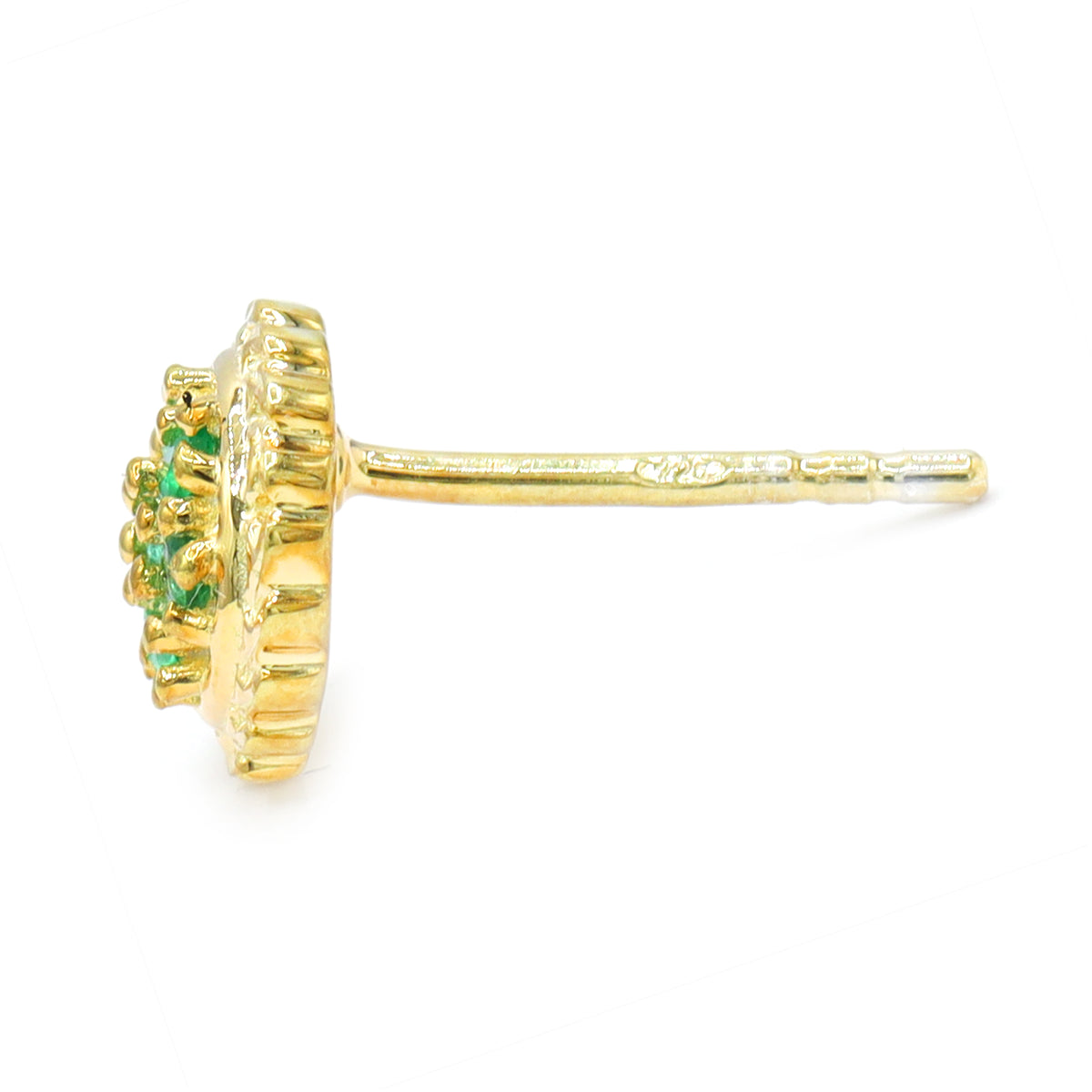 Gems en Vogue 24K Palladium Silver 0.28ctw Grizzly Emerald Stud Earrings
