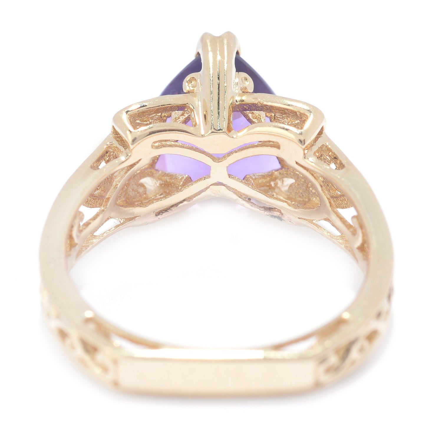 Gems en Vogue 14K Yellow Gold 2.74ctw Congo Amethyst & Yellow Diamond Ring