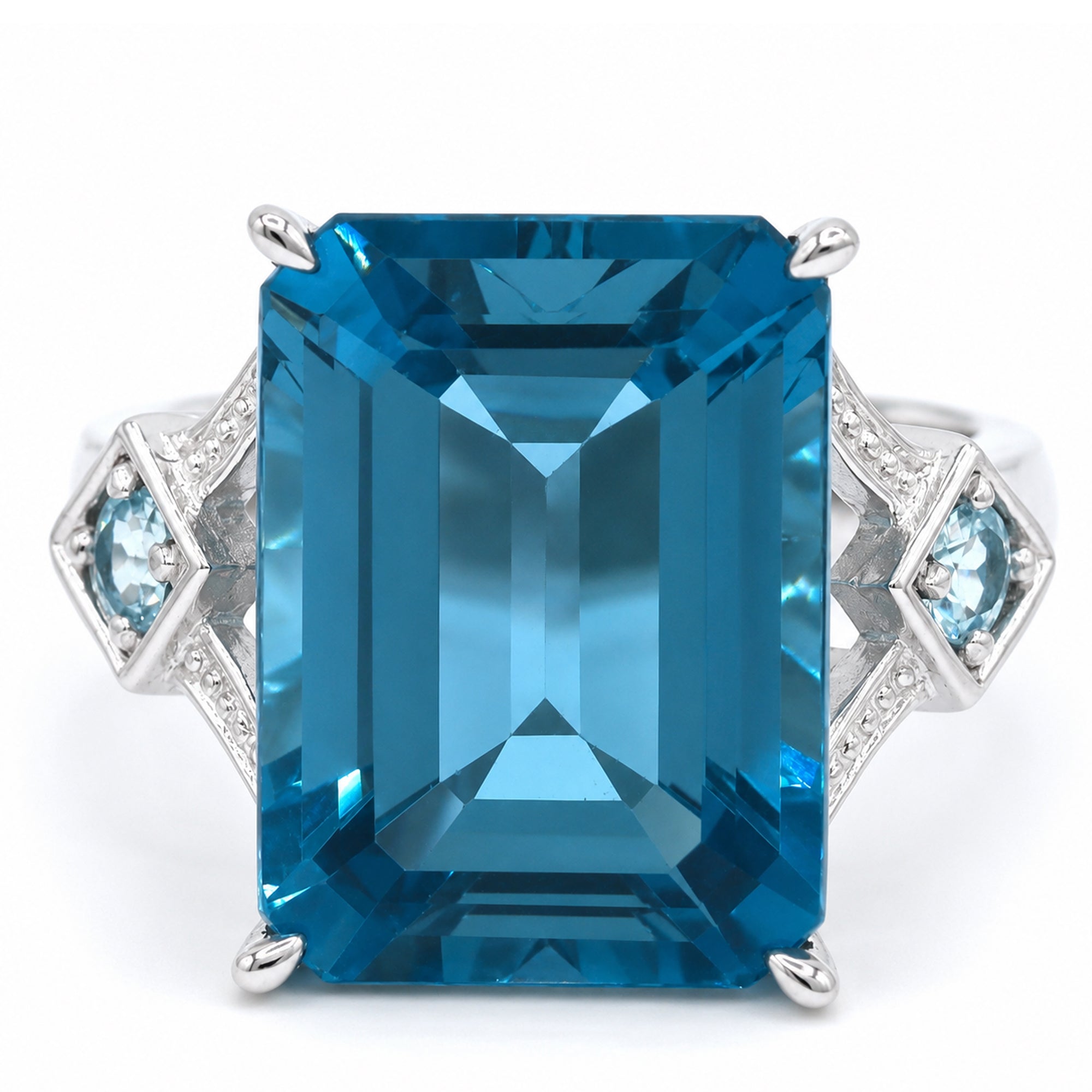 Michael's Classics London Blue Topaz & Apatite Ring