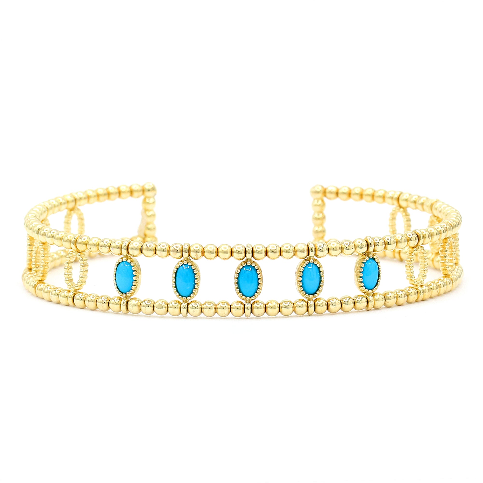 Hall of Jewels Sleeping Beauty Turquoise Cuff Bangle Bracelet