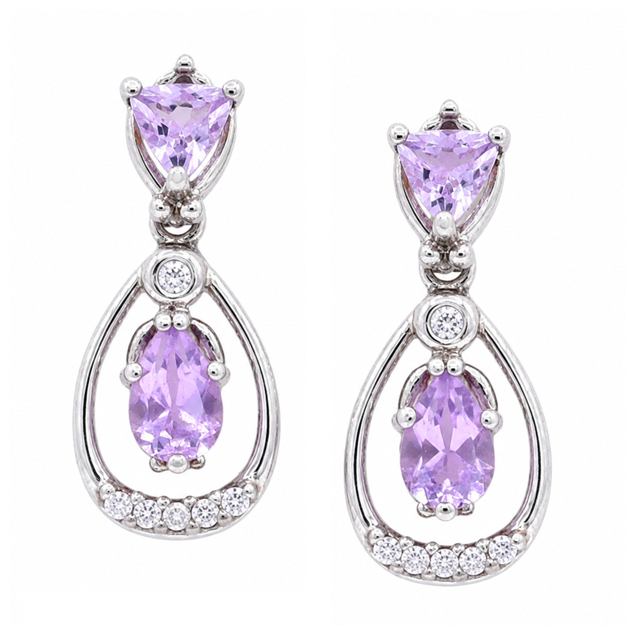 Michael's Classics Rose de France Amethyst Earrings