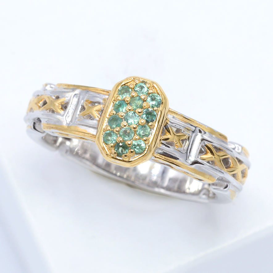 Gems en Vogue Alexandrite Shield Shaped Cluster Band Ring