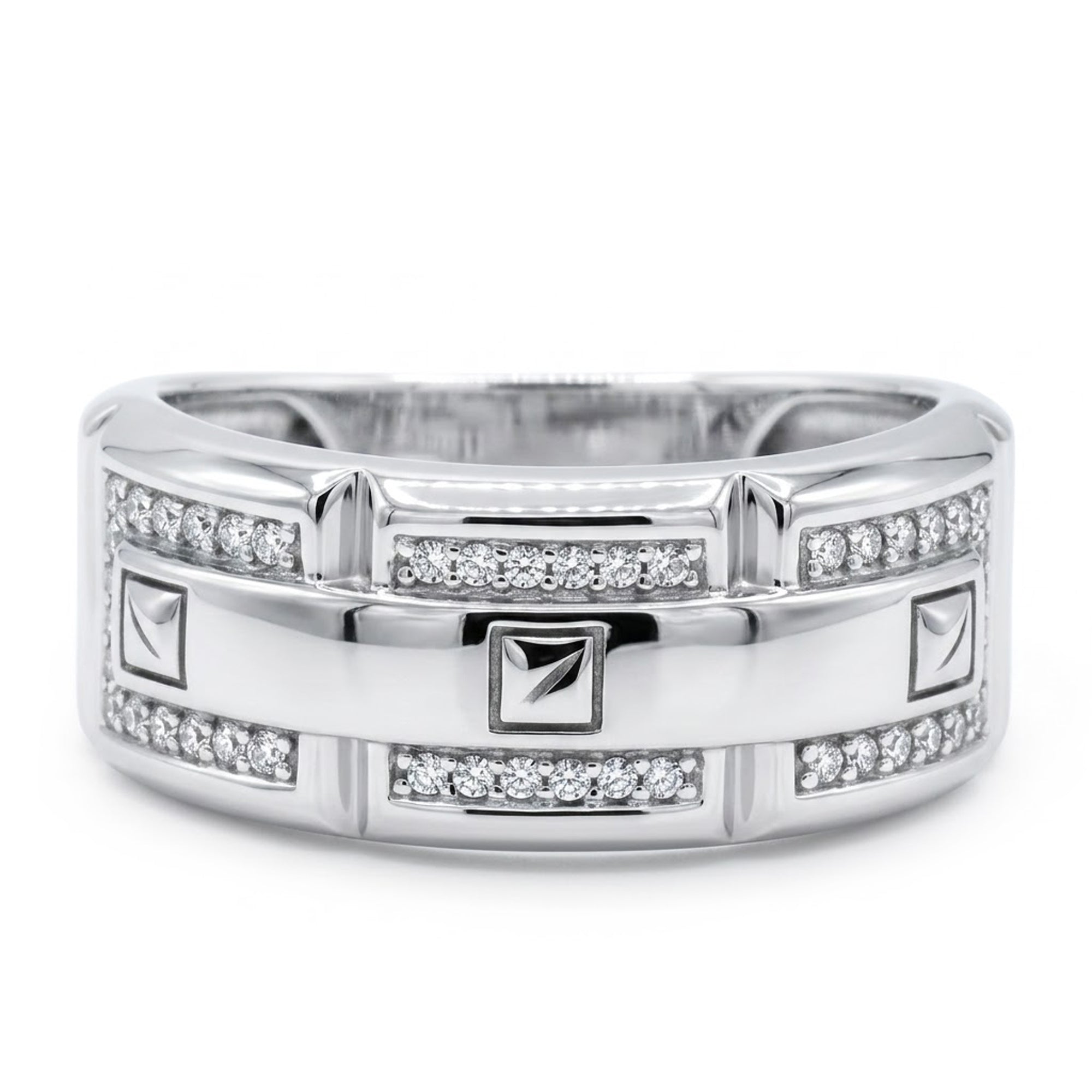 Signity Sterling Silver Cubic Zirconia Band Ring CANNOT BE RESIZED