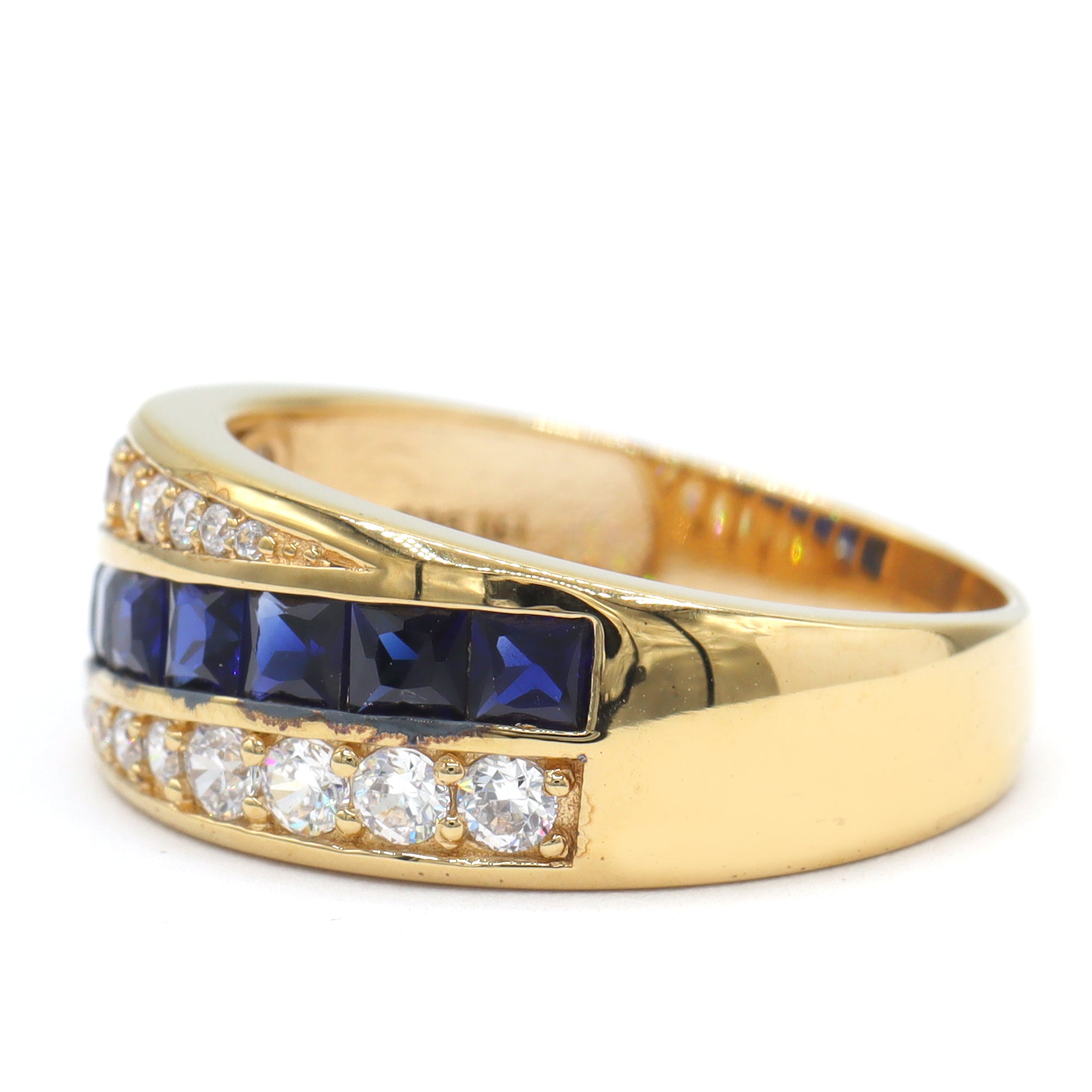 Bague Signity en argent sterling avec oxydes de zirconium ronds et baguettes - NE PEUT PAS ÊTRE REDIMENSIONNÉE.