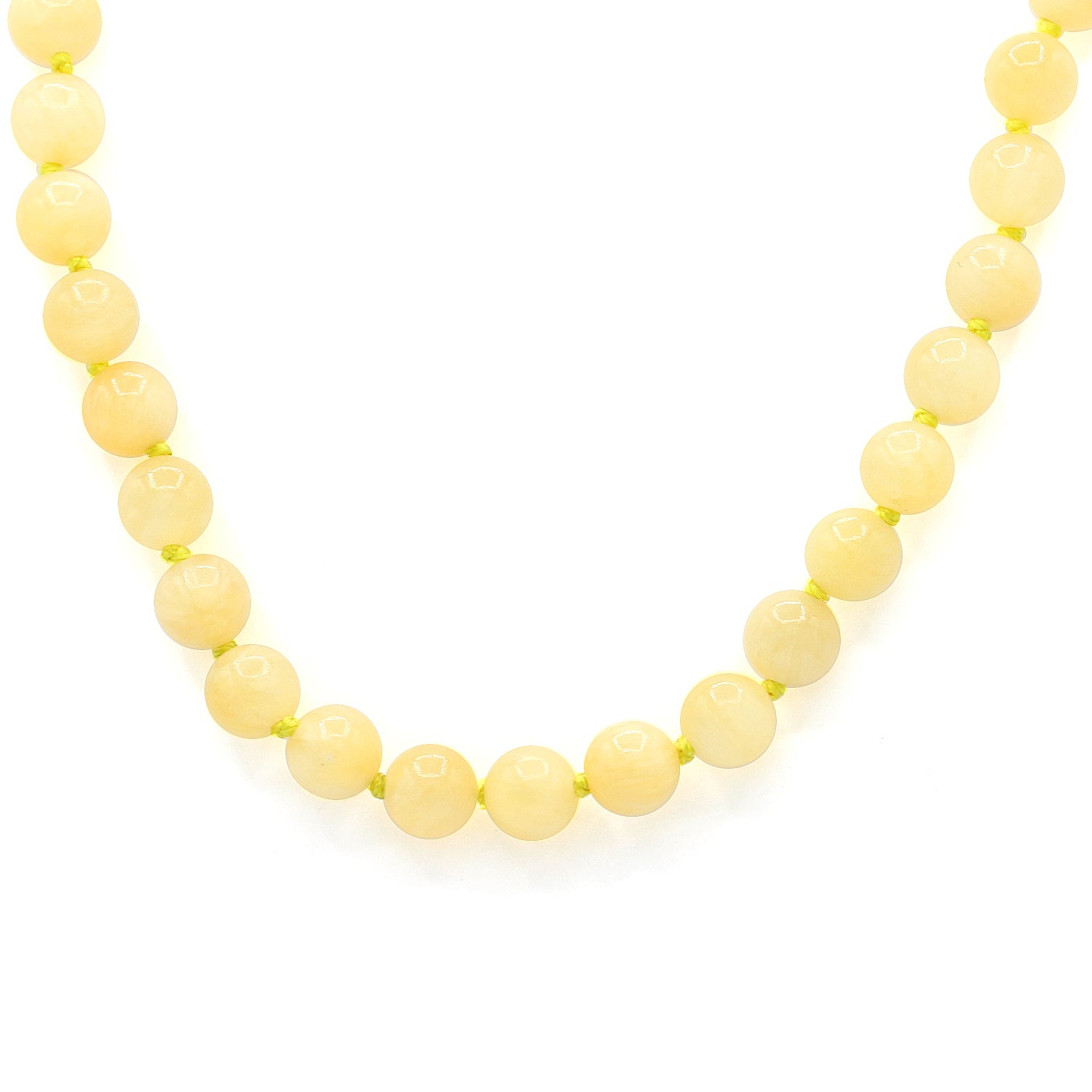 Gems en Vogue Yellow Aragonite Bead Toggle Necklace
