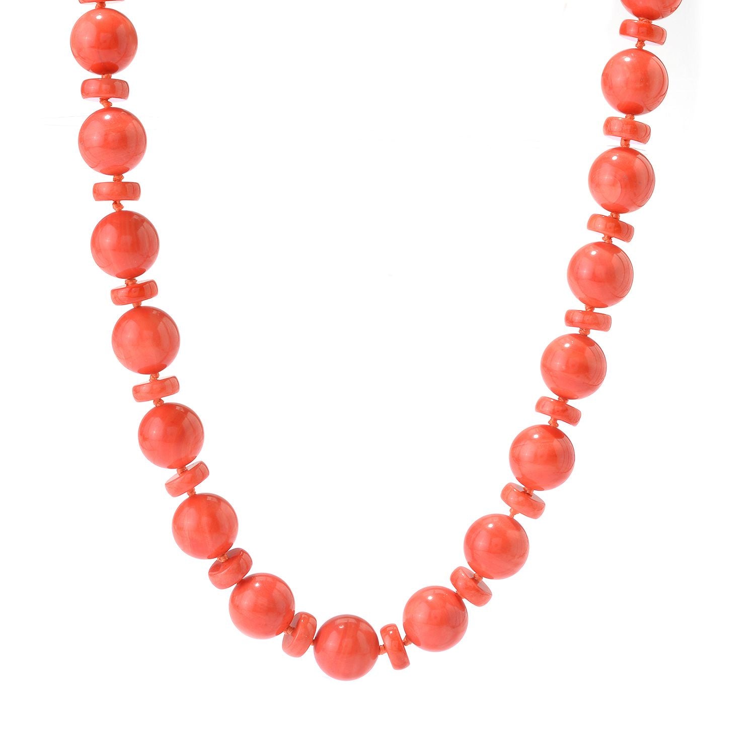 Gems en Vogue Salmon Coral Bead Magnetic Necklace