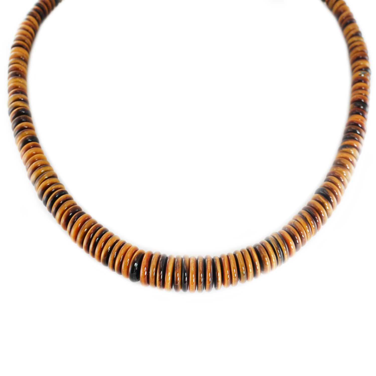Gems en Vogue Tiger's Eye Bead Toggle Necklace