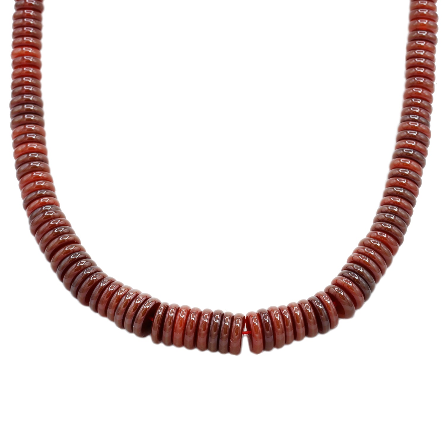 Gems en Vogue Red Jasper Bead Toggle Necklace