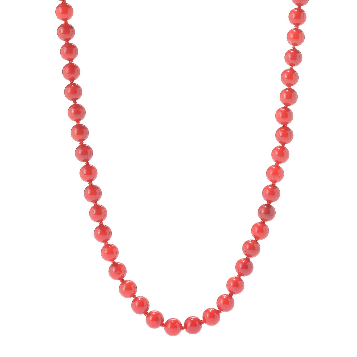 Gems en Vogue Red Coral Bead & Sleeping Beauty Turquoise Toggle Necklace