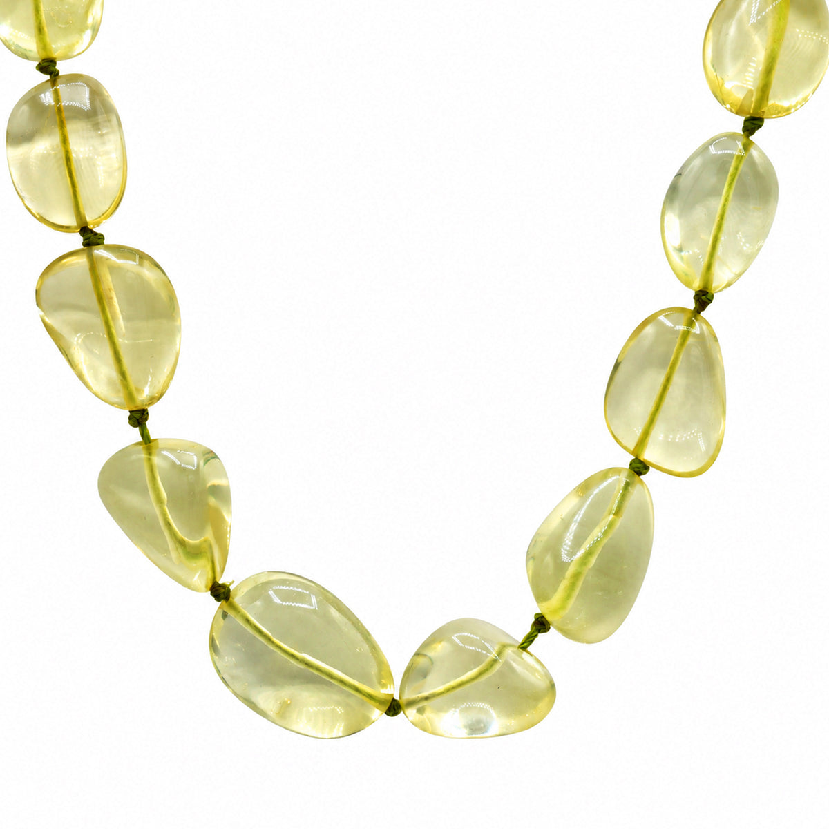 Gems en Vogue 24K Palladium Silver Ouro Verde Tumbled Bead Toggle Necklace