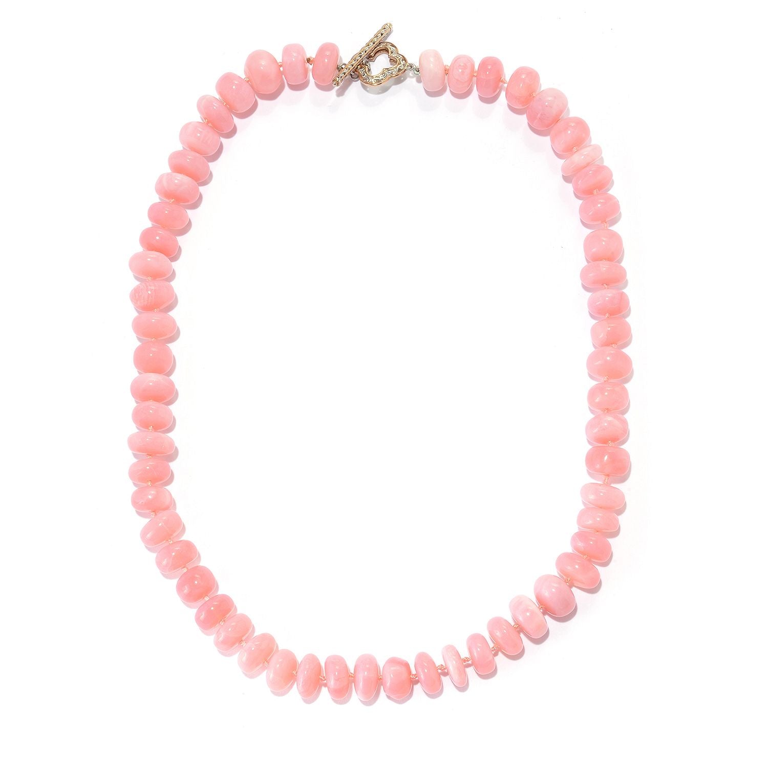 Gems en Vogue Choice of Pink or Blue Opal Bead Toggle Necklace