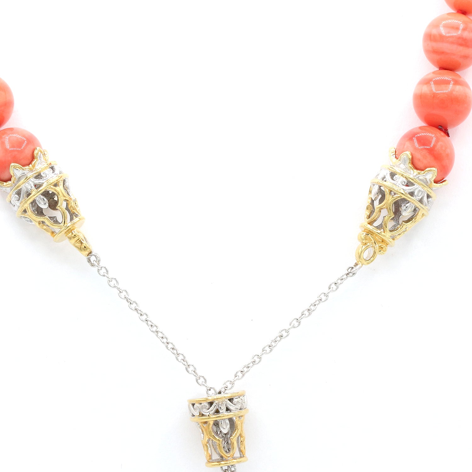 Gems en Vogue Choice of Coral Bead Bolo Necklace