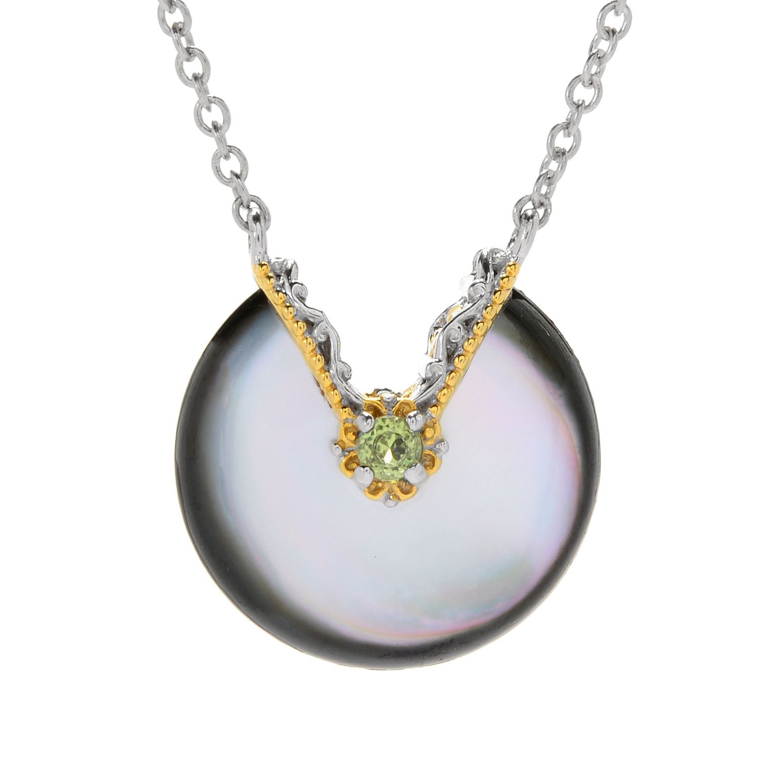Gems en Vogue Mother-of-Pearl & Gemstone Necklace